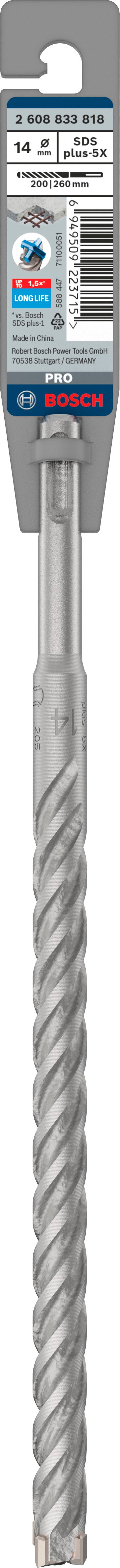 Bosch Accessoires PRO SDS plus-5X hamerboor | 14 x 200 x 260 mm - 2608833818