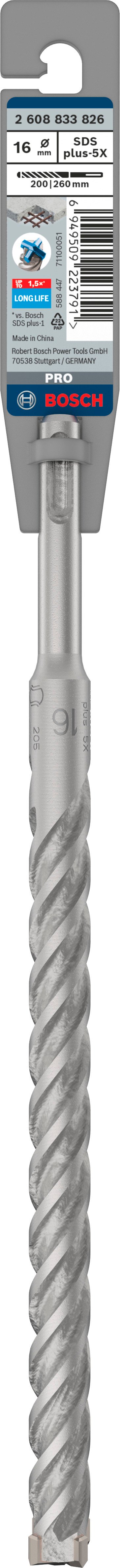 Bosch Accessoires PRO SDS plus-5X hamerboor | 16 x 200 x 260 mm - 2608833826