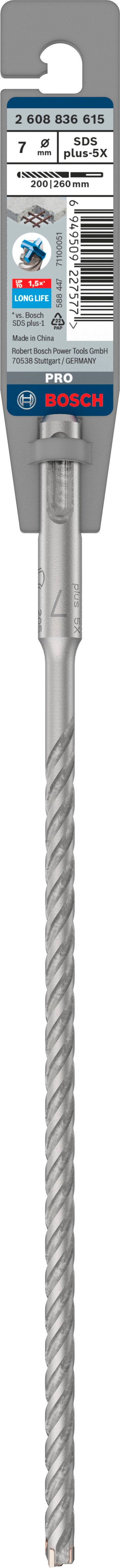 Bosch Accessoires PRO SDS plus-5X hamerboor | 7 x 200 x 260 mm - 2608836615