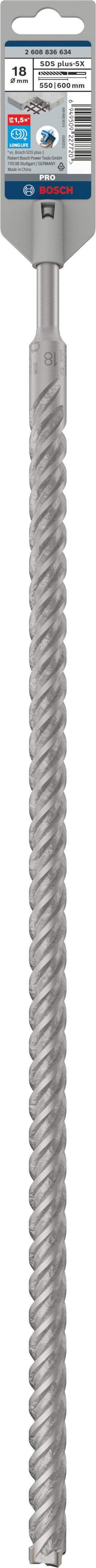 Bosch Accessoires PRO SDS plus-5X hamerboor | 18 x 550 x 600 mm - 2608836634