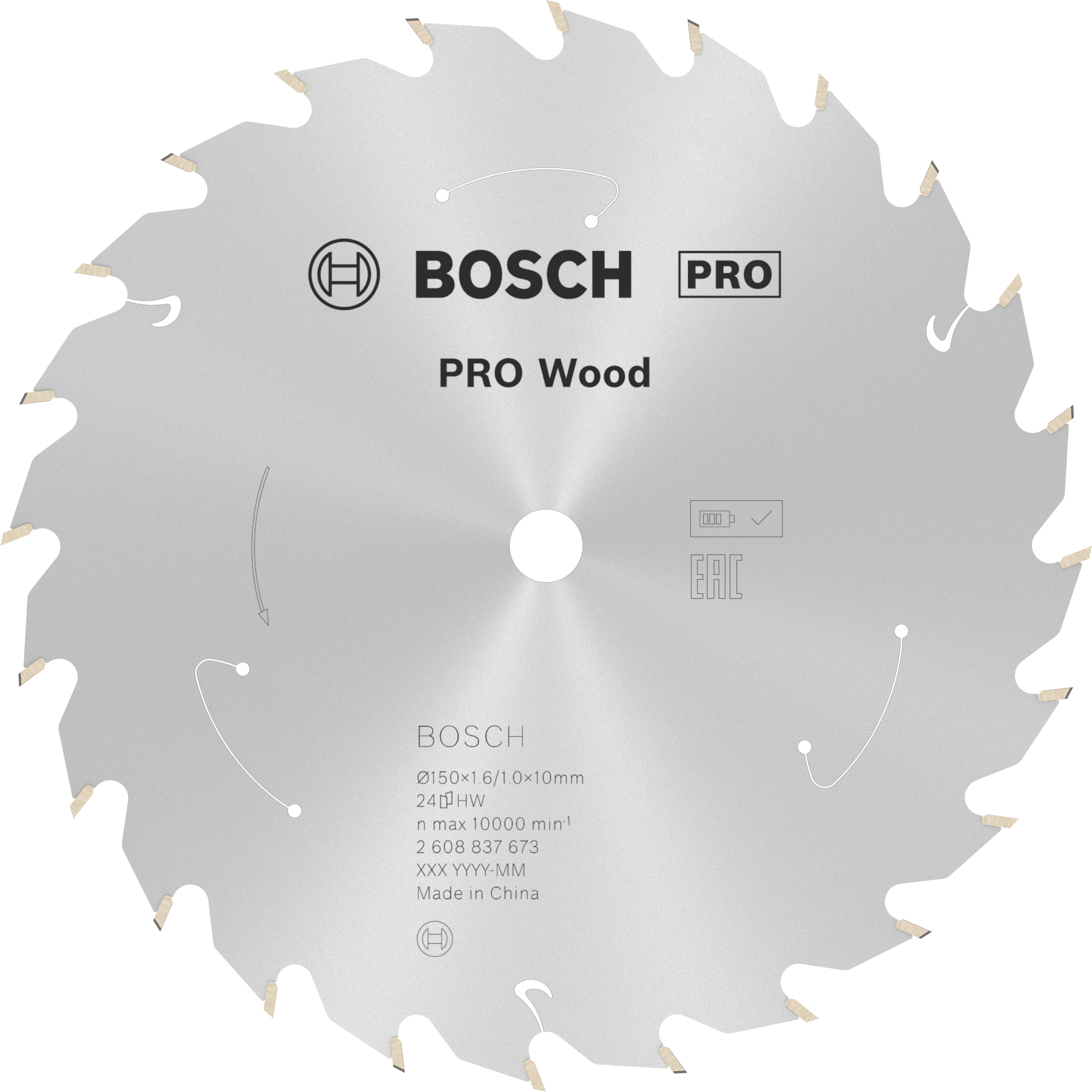 Bosch Accessoires Cirkelzaagblad ACCU Standard for Wood 150x10x1.6/1.0x24T - 2608837673