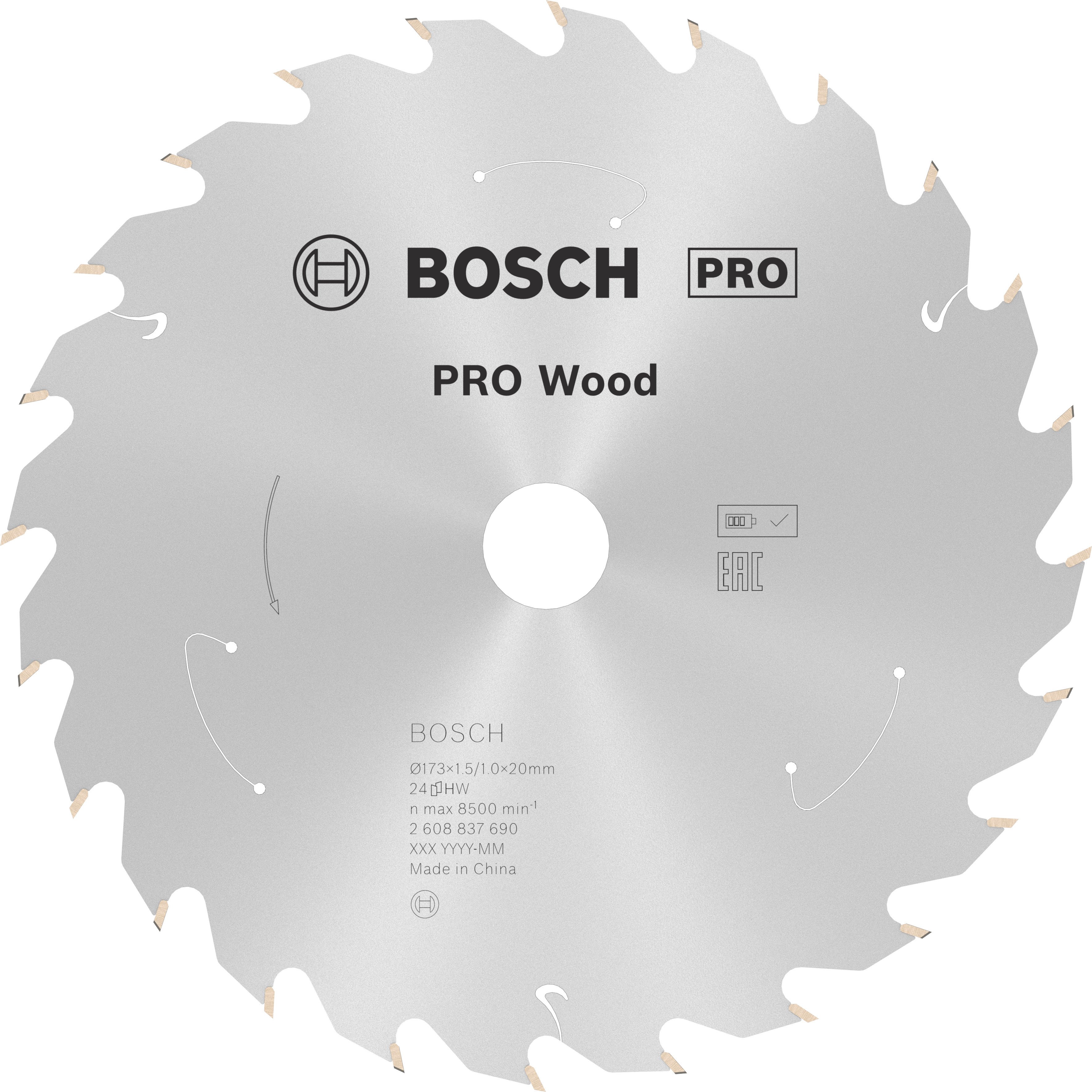 Bosch Accessoires Cirkelzaagblad ACCU Standard for Wood 173x20x1.5/1.0x24T - 2608837690