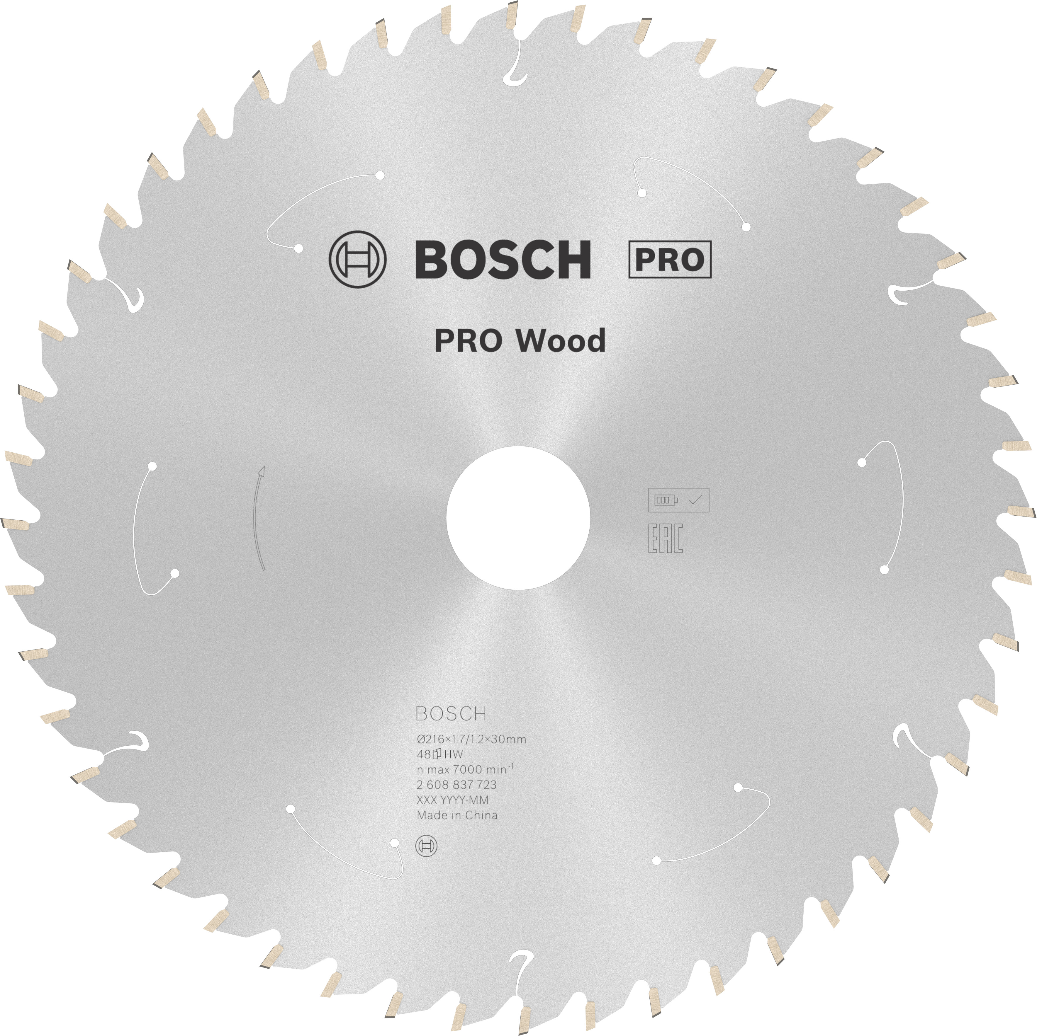 Bosch Accessoires Cirkelzaagblad St Wood 216X30X1.7/1.2X48T - 2608837723
