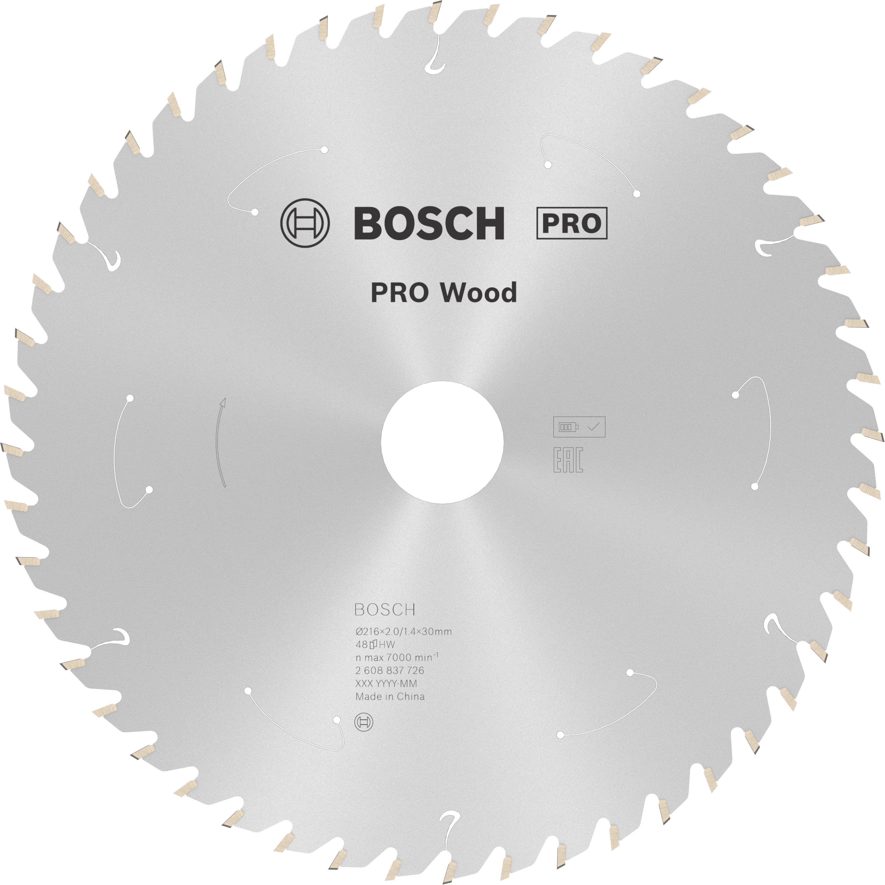 Bosch Accessoires Cirkelzaagblad St Wood 216X30X1.7/1.2X48T - 2608837726
