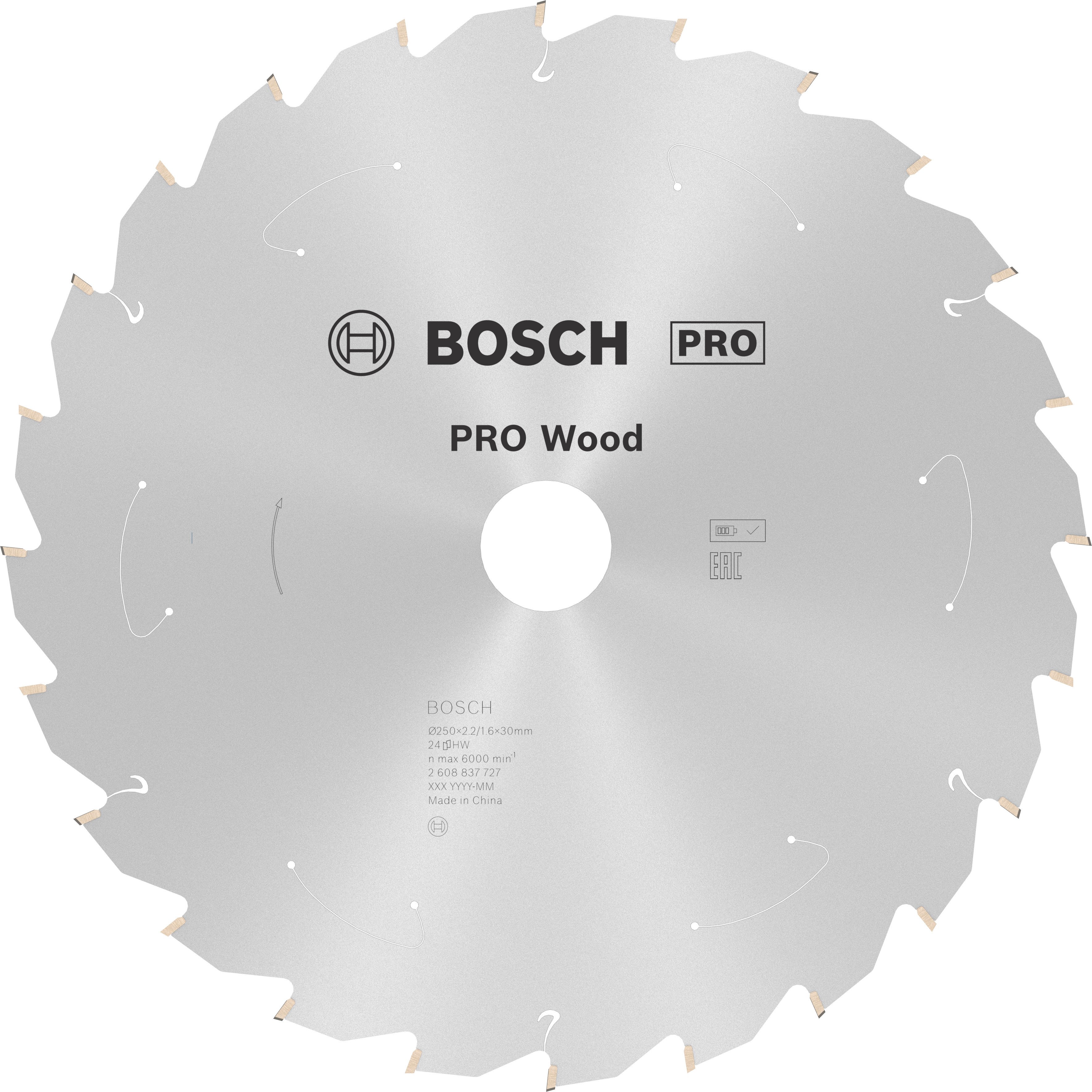 Bosch Accessoires Cirkelzaagblad St Wood 250X30X2.2/1.6X24T - 2608837727