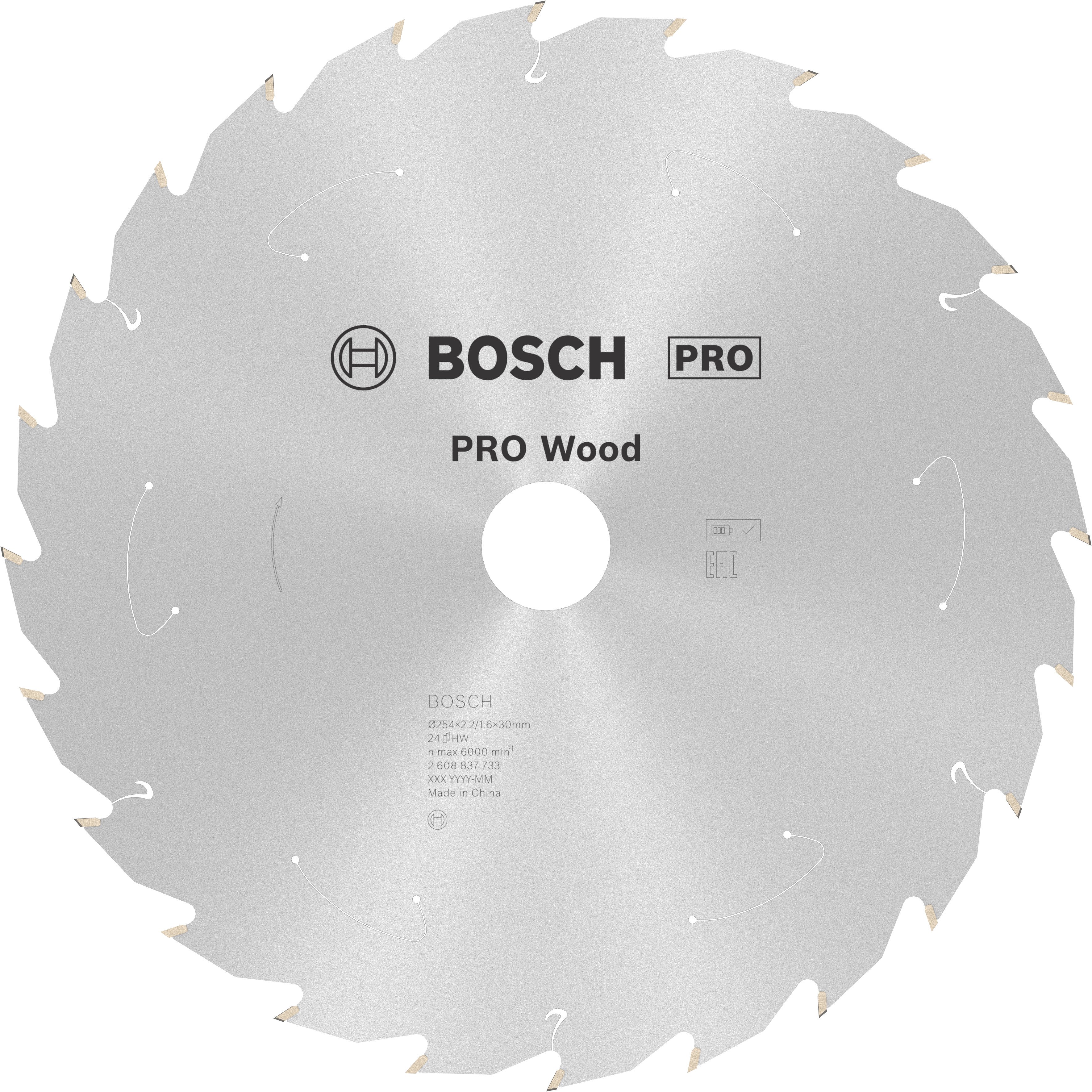 Bosch Accessoires Cirkelzaagblad St Wood 254X30X2.2/1.6X24T - 2608837733