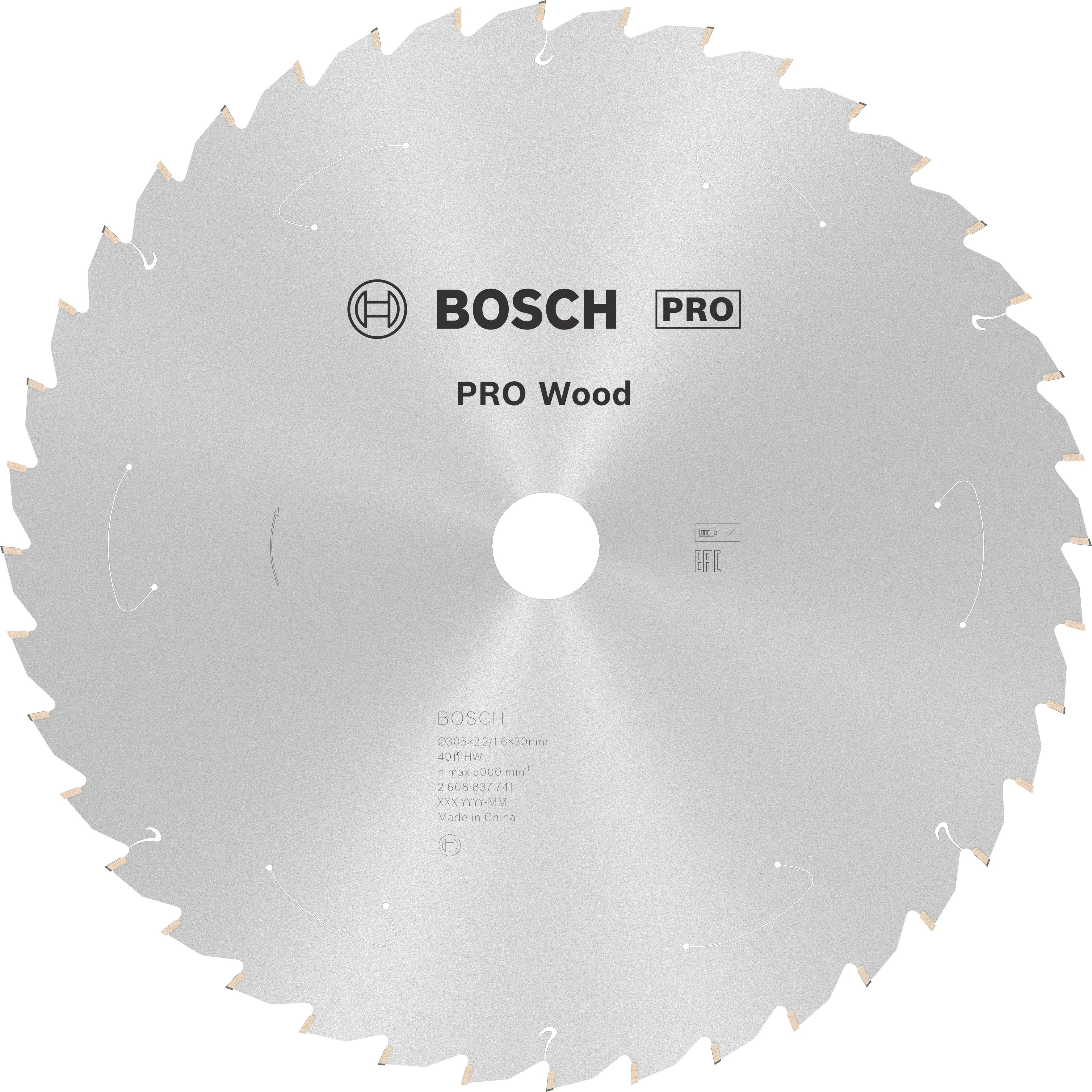 Bosch Accessoires Cirkelzaagblad St Wood 305X30X2.2/1.6X40T - 2608837741