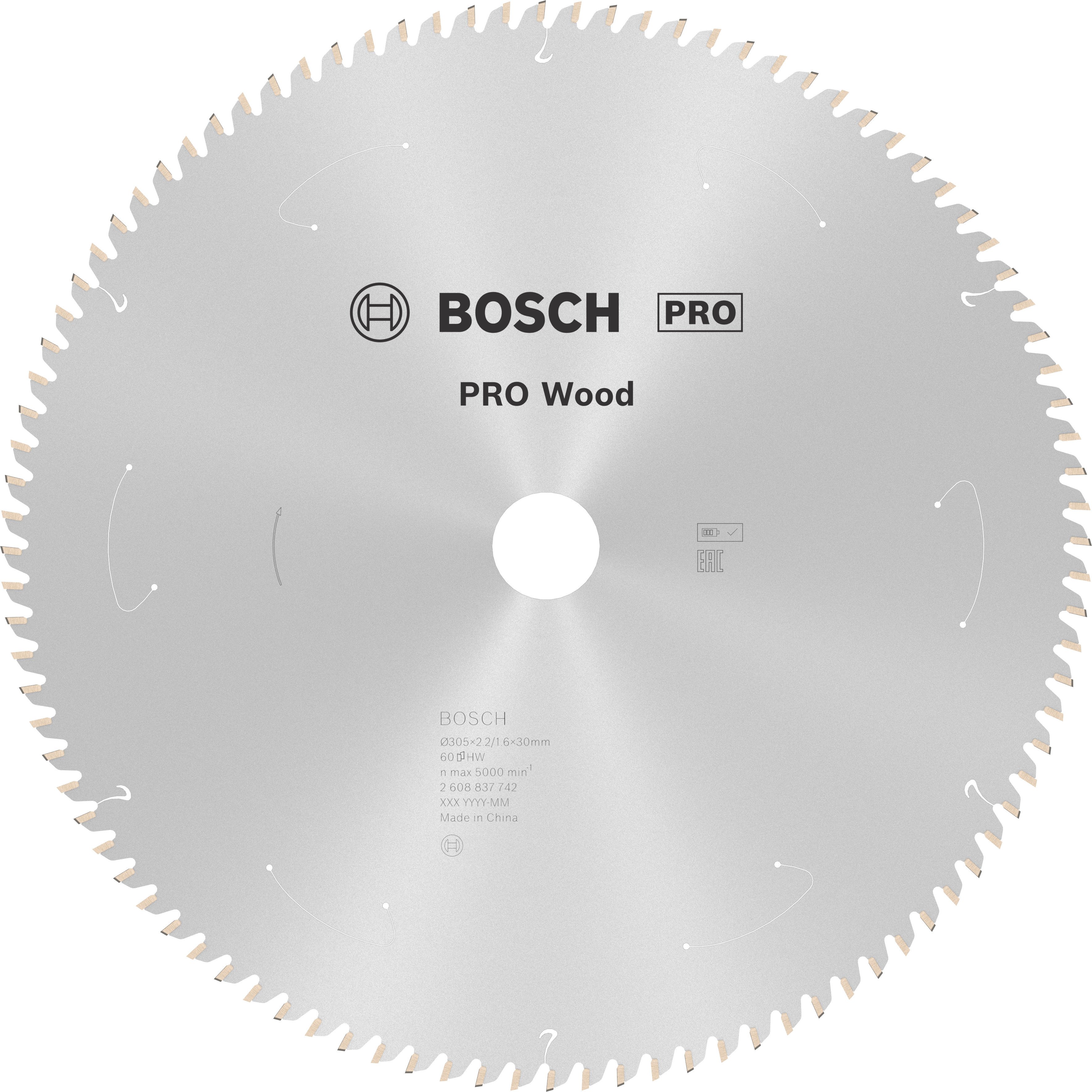 Bosch Accessoires Cirkelzaagblad St Wood 305X30X2.2/1.6X60T - 2608837742