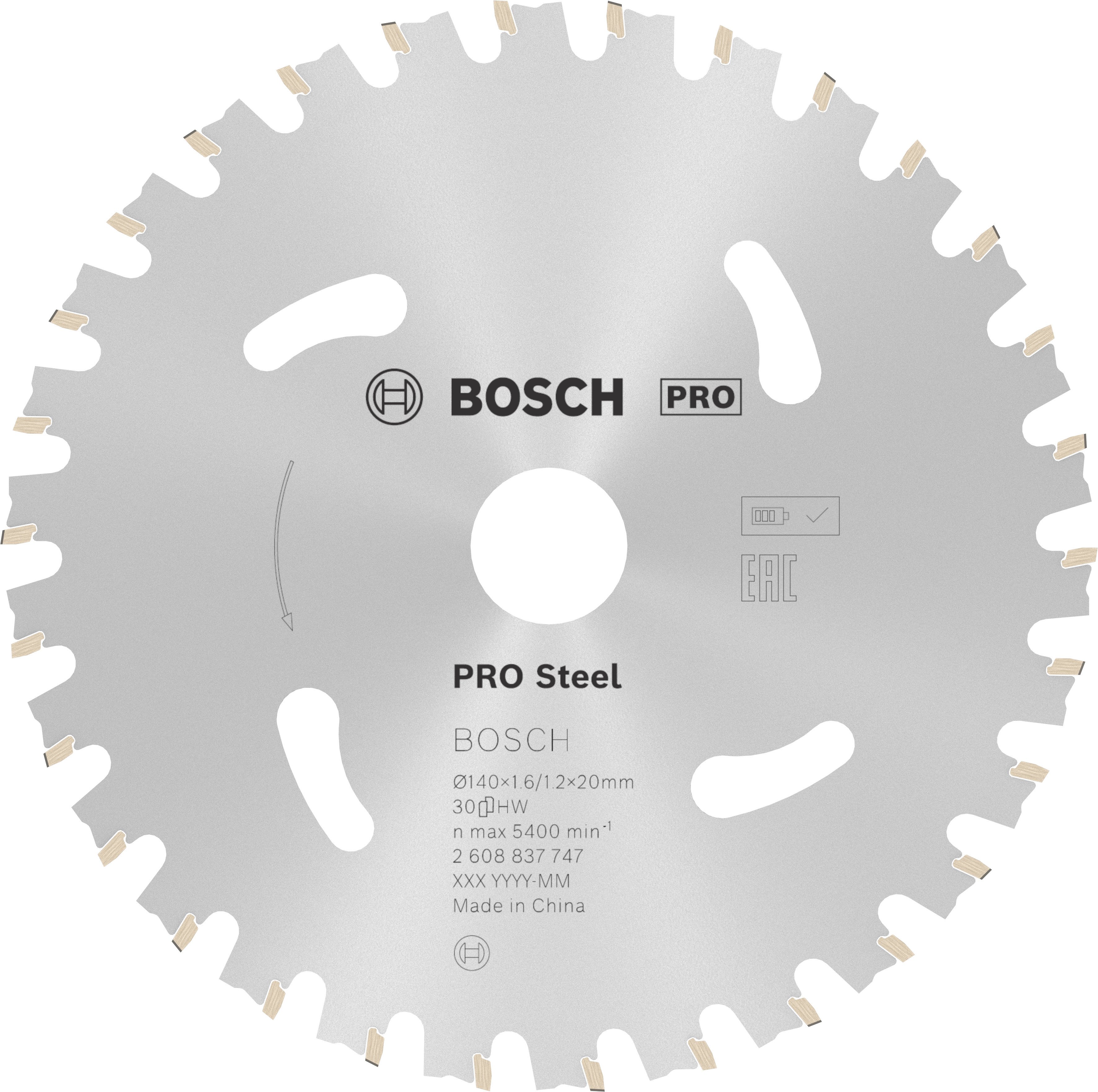 Bosch Accessoires Cirkelzaagblad | Standard for Steel | 140 mm | T30 2608837747