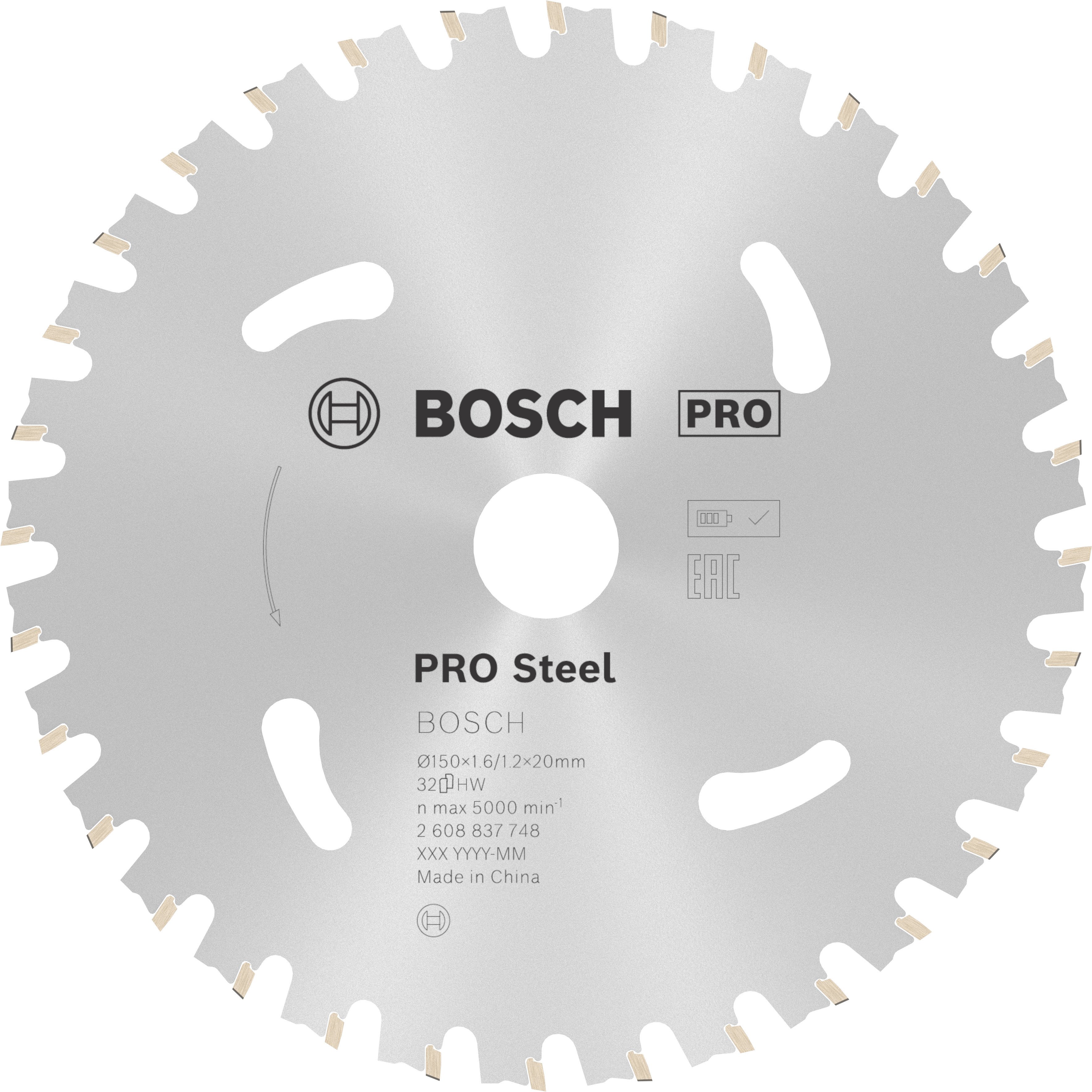 Bosch Accessoires Cirkelzaagblad | Standard for Steel | 150 mm | T32 2608837748