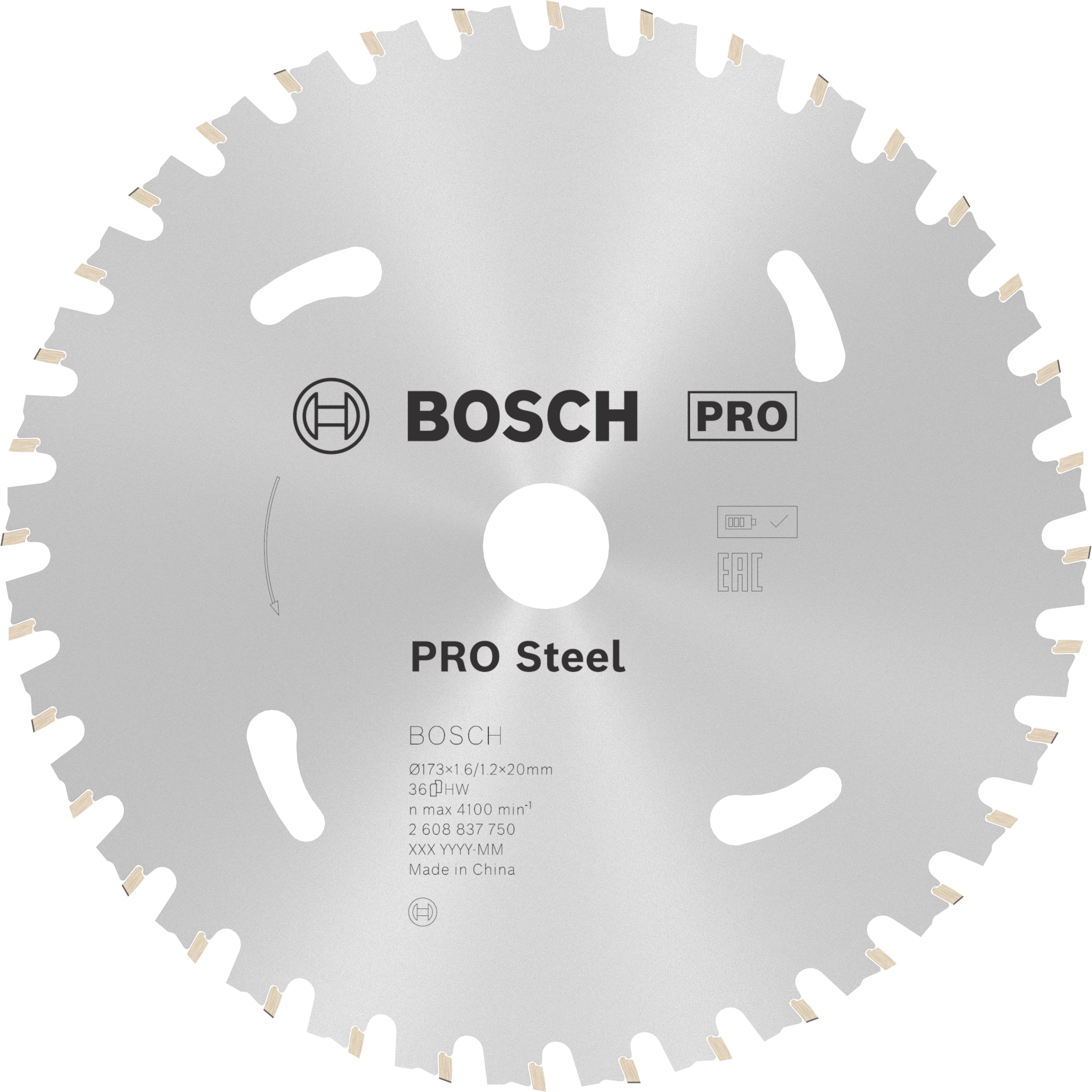 Bosch Accessoires Cirkelzaagblad | Standard for Steel | 173 mm | T36 2608837750
