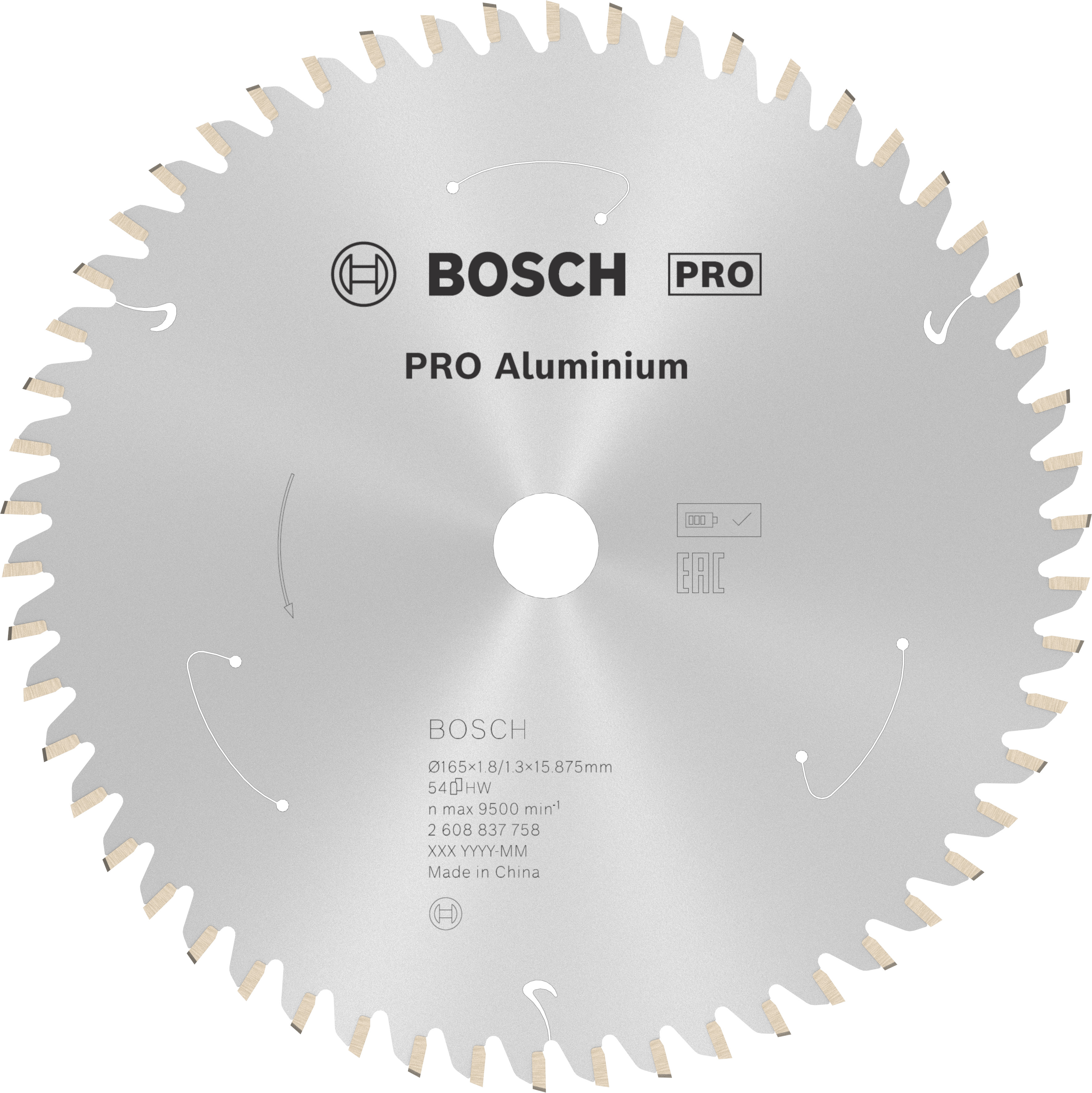 Bosch Accessoires Cirkelzaagblad St Alu 165X15.875X1.8/1.3X54T - 2608837758