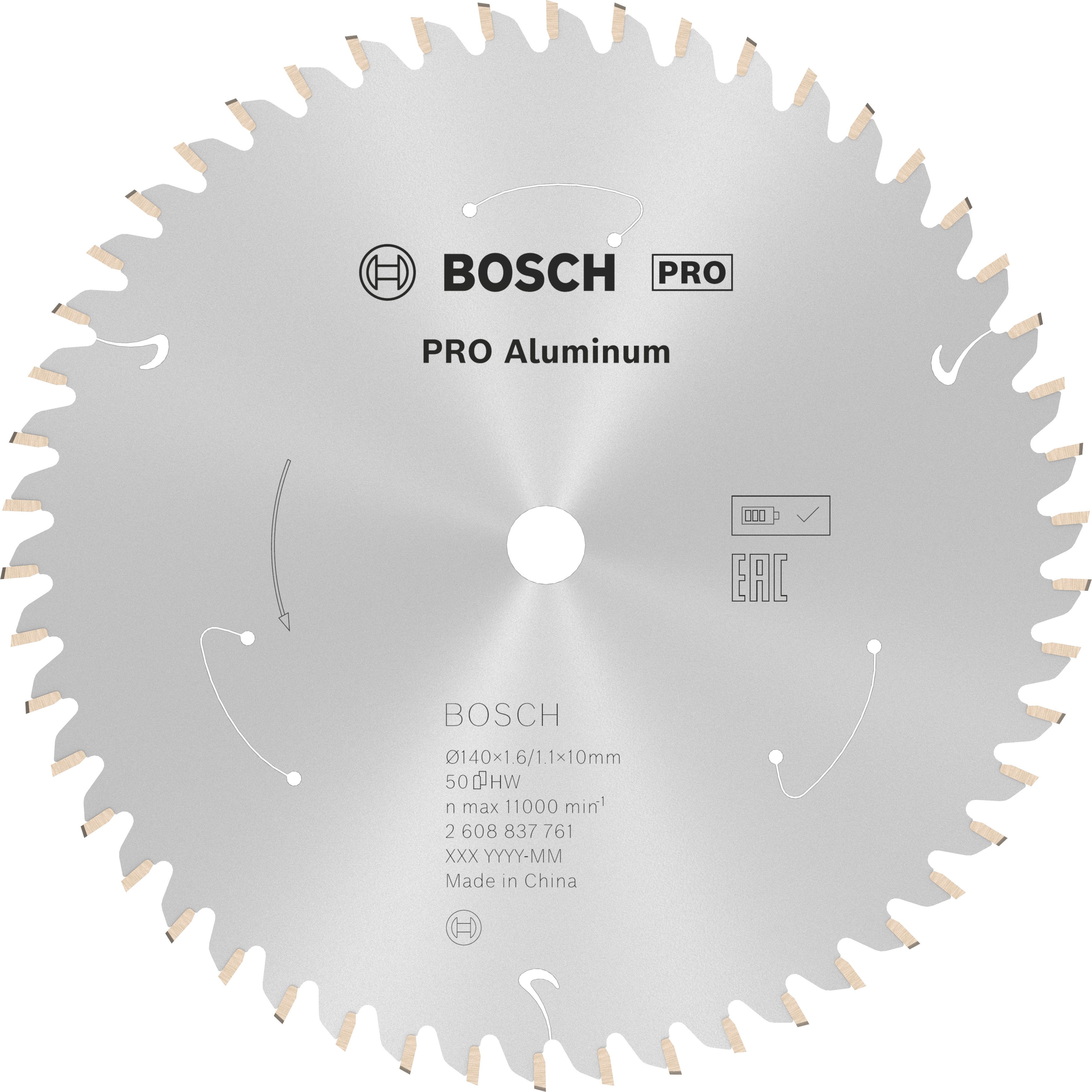 Bosch Accessoires Cirkelzaagblad St Alu 140X10X1.6/1.1X50T - 2608837761
