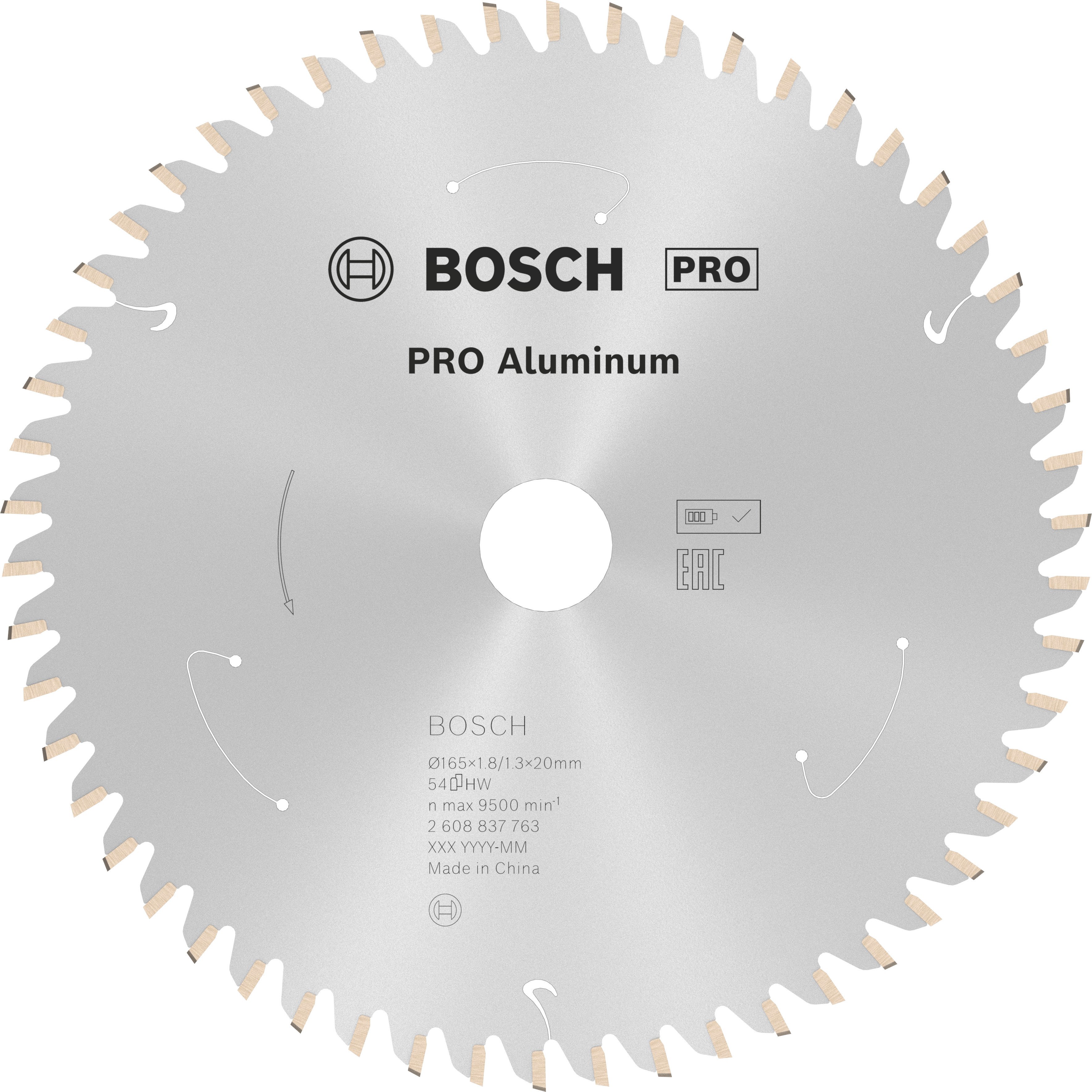 Bosch Accessoires Cirkelzaagblad St Alu 165X20X1.8/1.3X54T - 2608837763