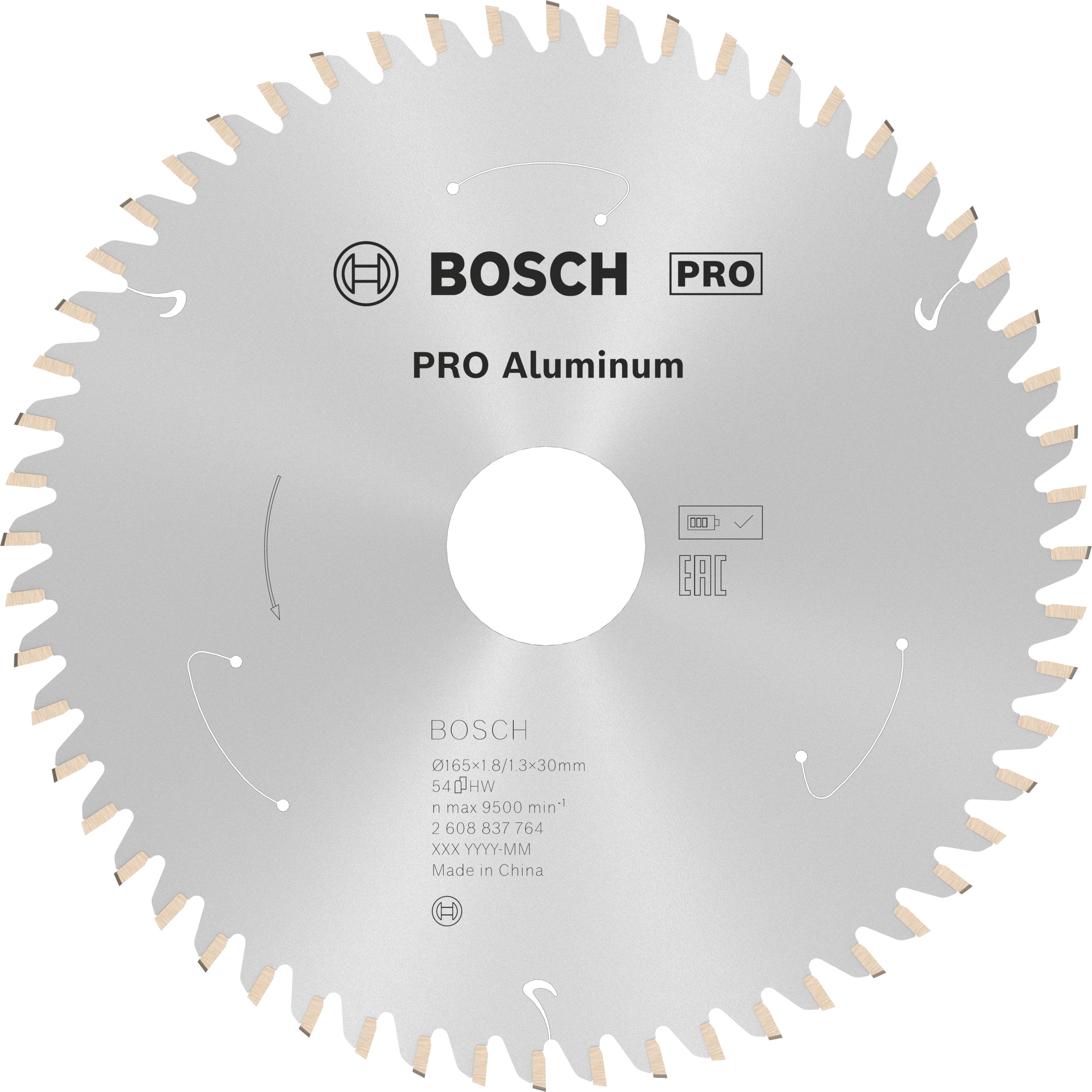 Bosch Accessoires Cirkelzaagblad St Alu 165X30X1.8/1.3X54T - 2608837764