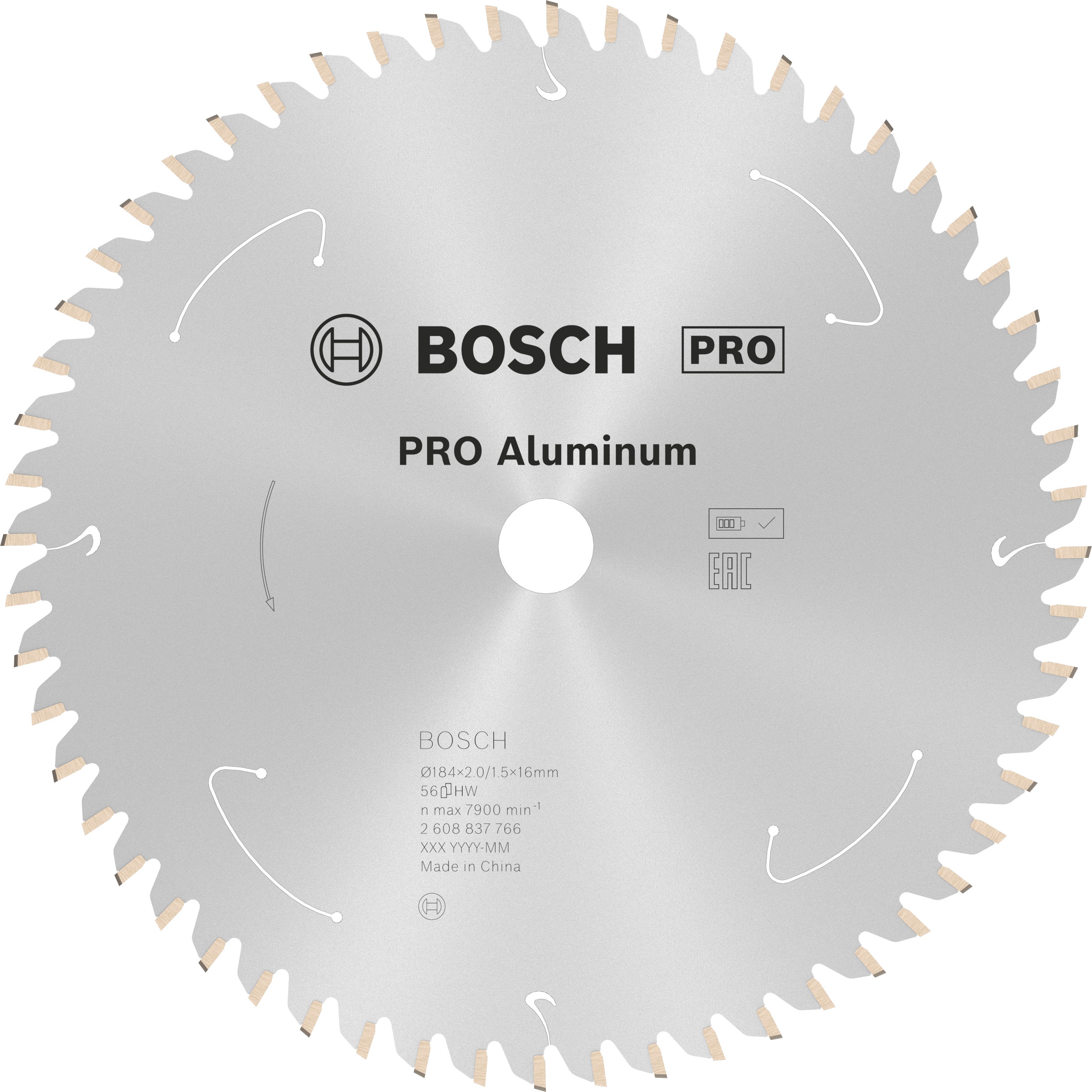 Bosch Accessoires Cirkelzaagblad St Aluminium 184X16X2/1.5X56T - 2608837766
