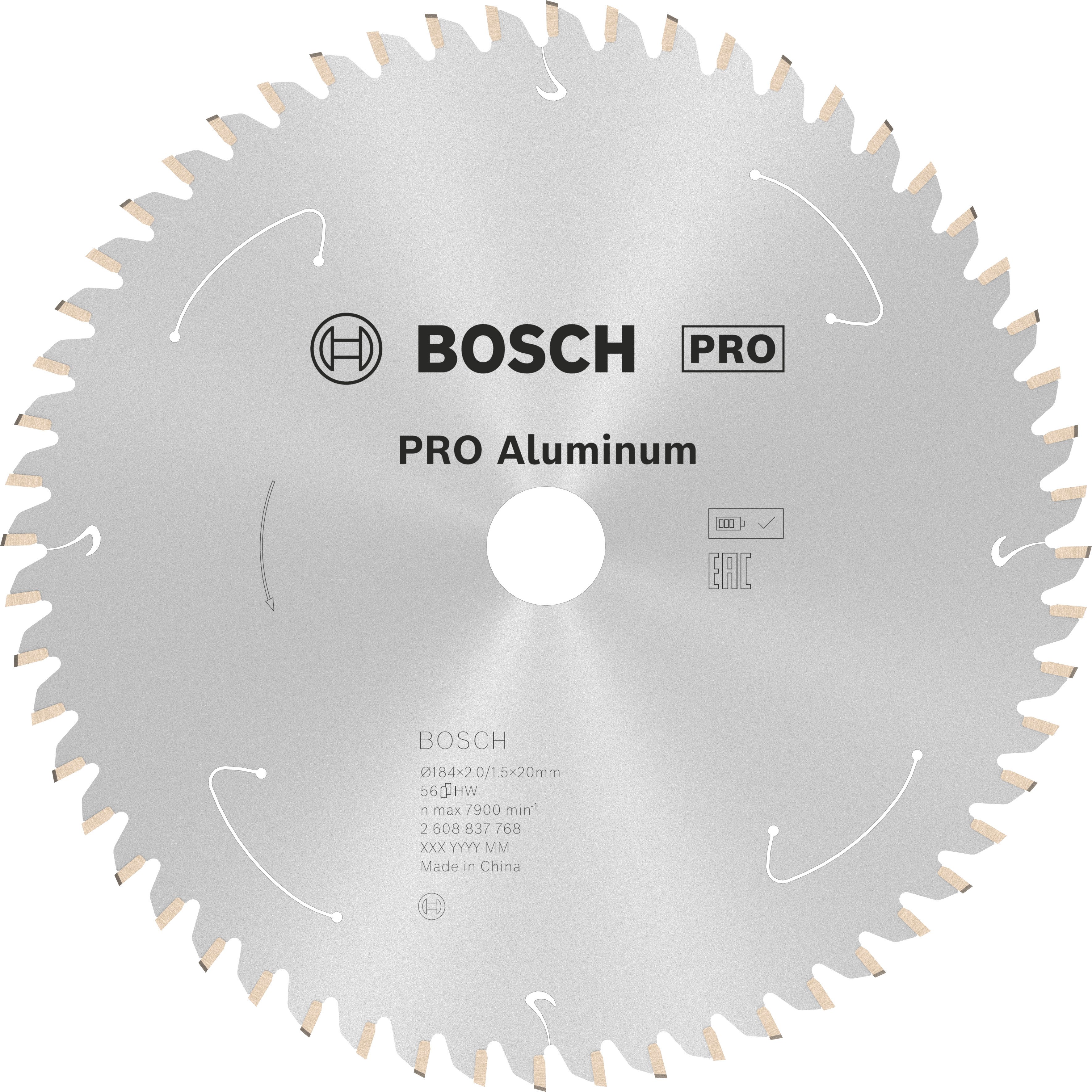 Bosch Accessoires Cirkelzaagblad St Aluminium 184X20X2/1.5X56T - 2608837768