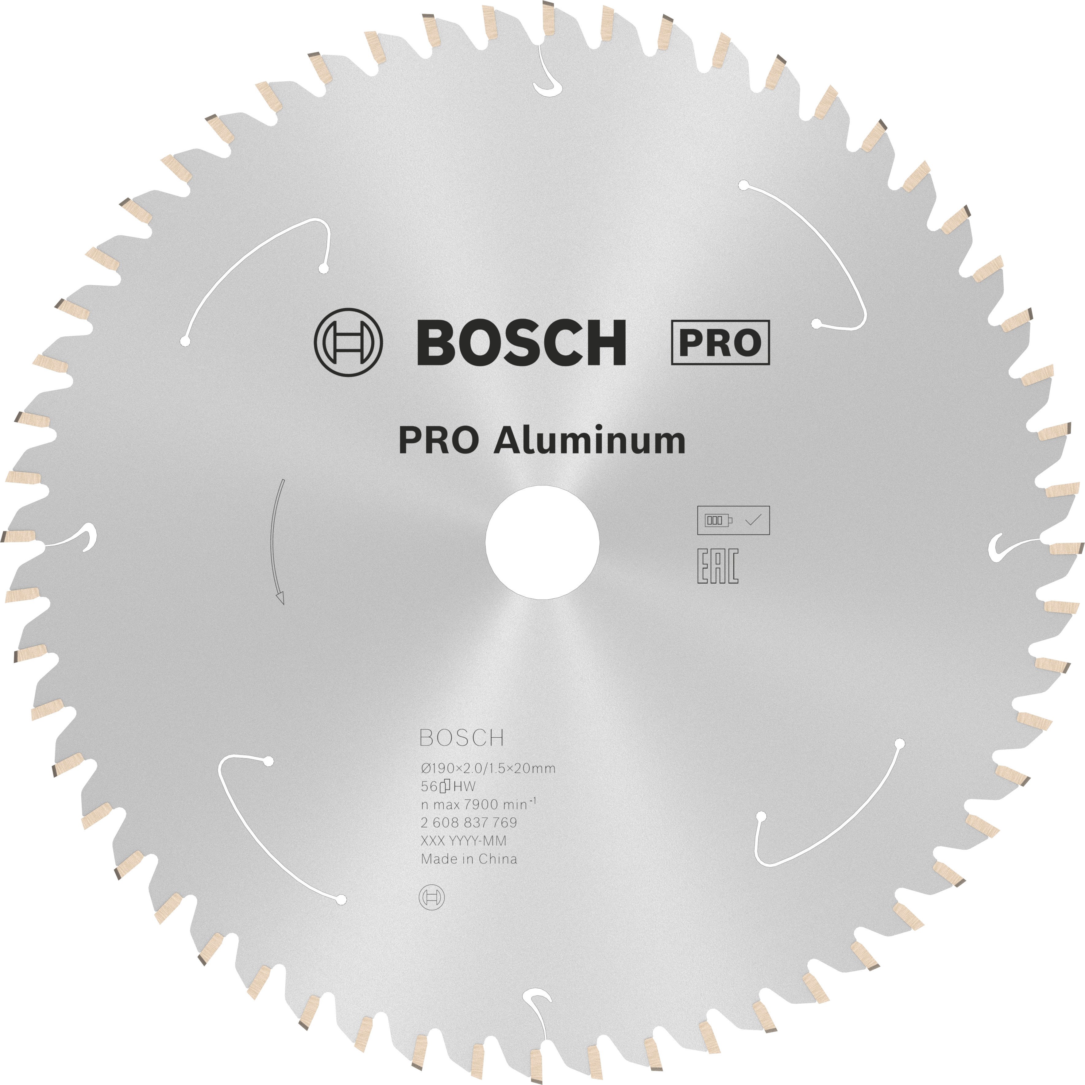 Bosch Accessoires Cirkelzaagblad St Aluminium 190X20X2/1.5X56T - 2608837769