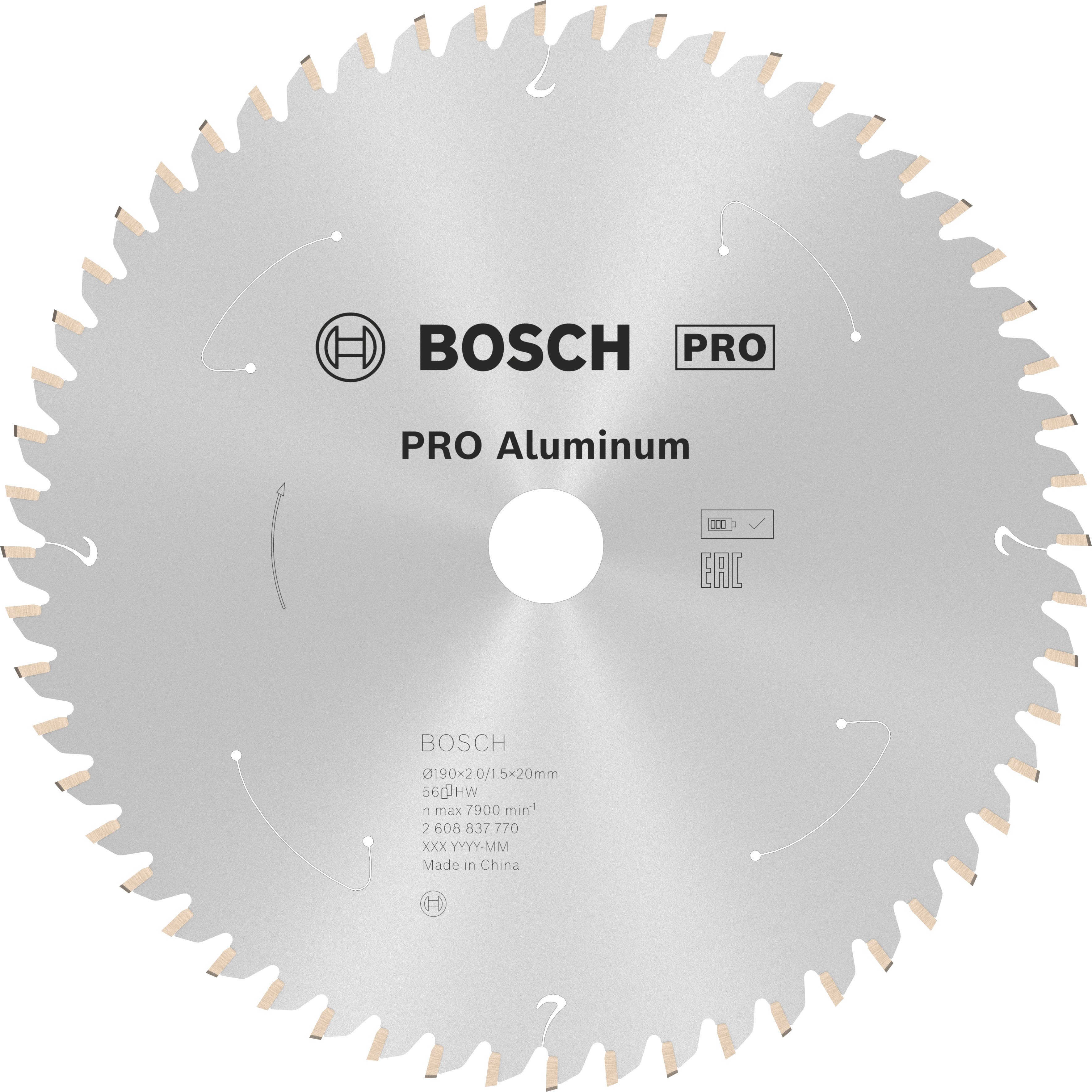 Bosch Accessoires Cirkelzaagblad St Aluminium 190X20X2/1.5X56T - 2608837770