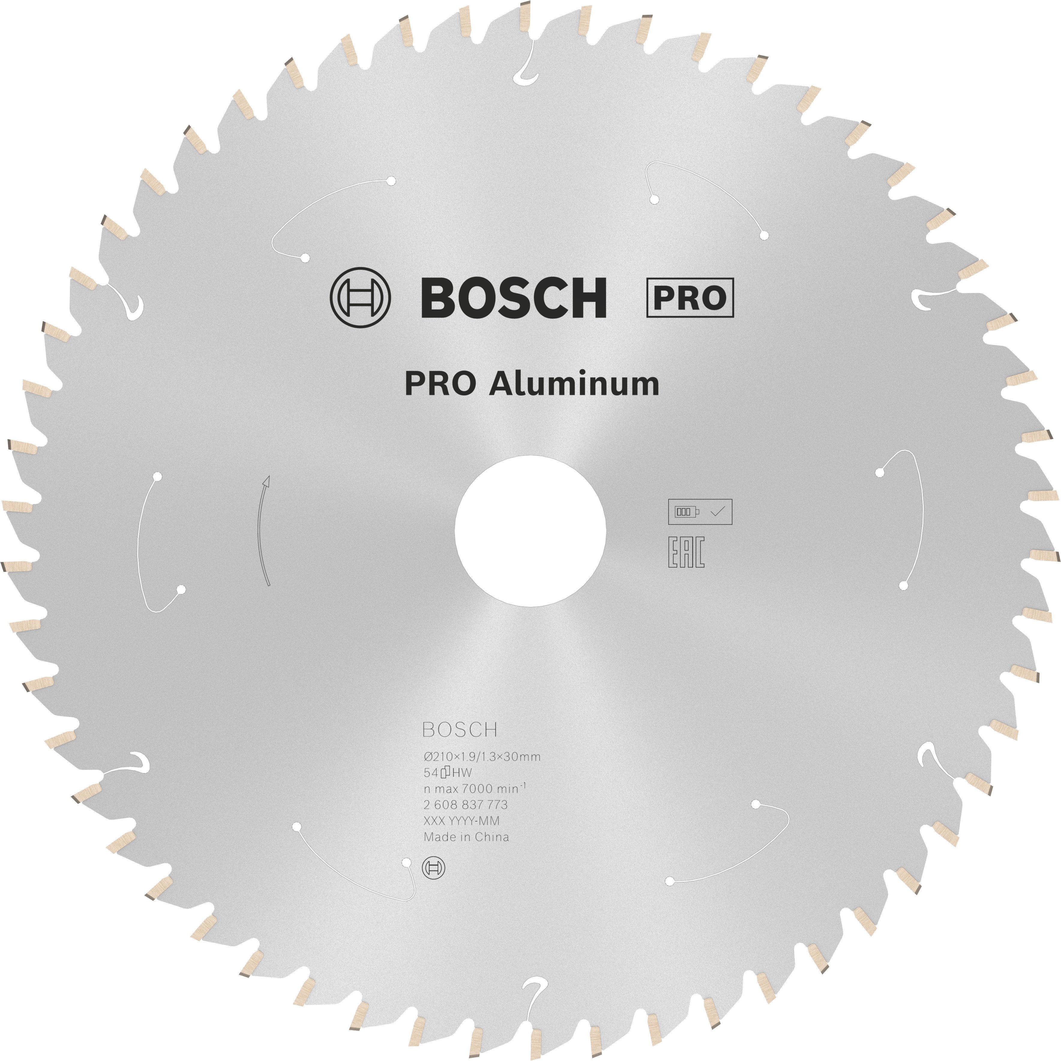 Bosch Accessoires Cirkelzaagblad St Alu 210X30X1.9/1.3X54T - 2608837773