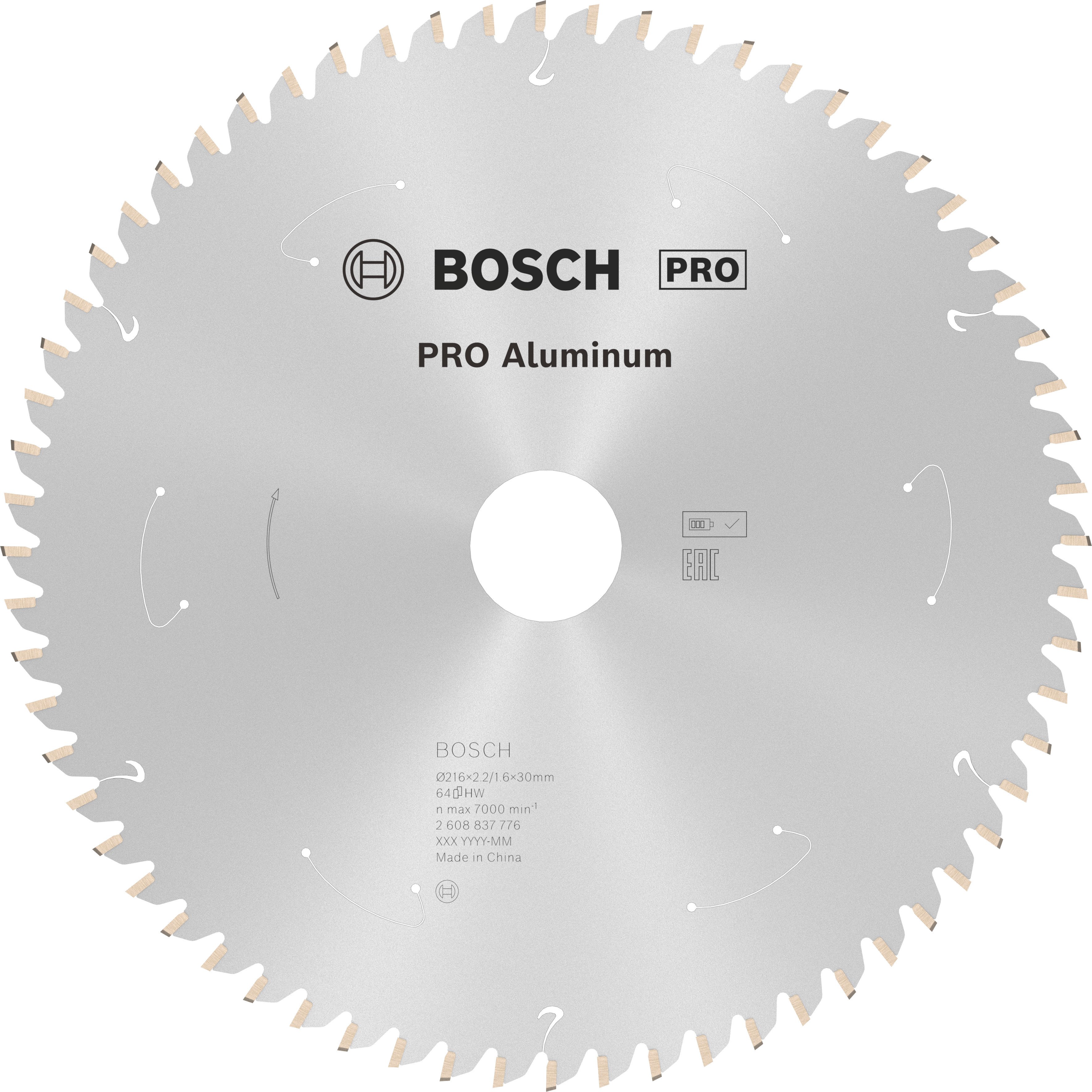 Bosch Accessoires Cirkelzaagblad St Alu 216X30X2.2/1.6X64T - 2608837776