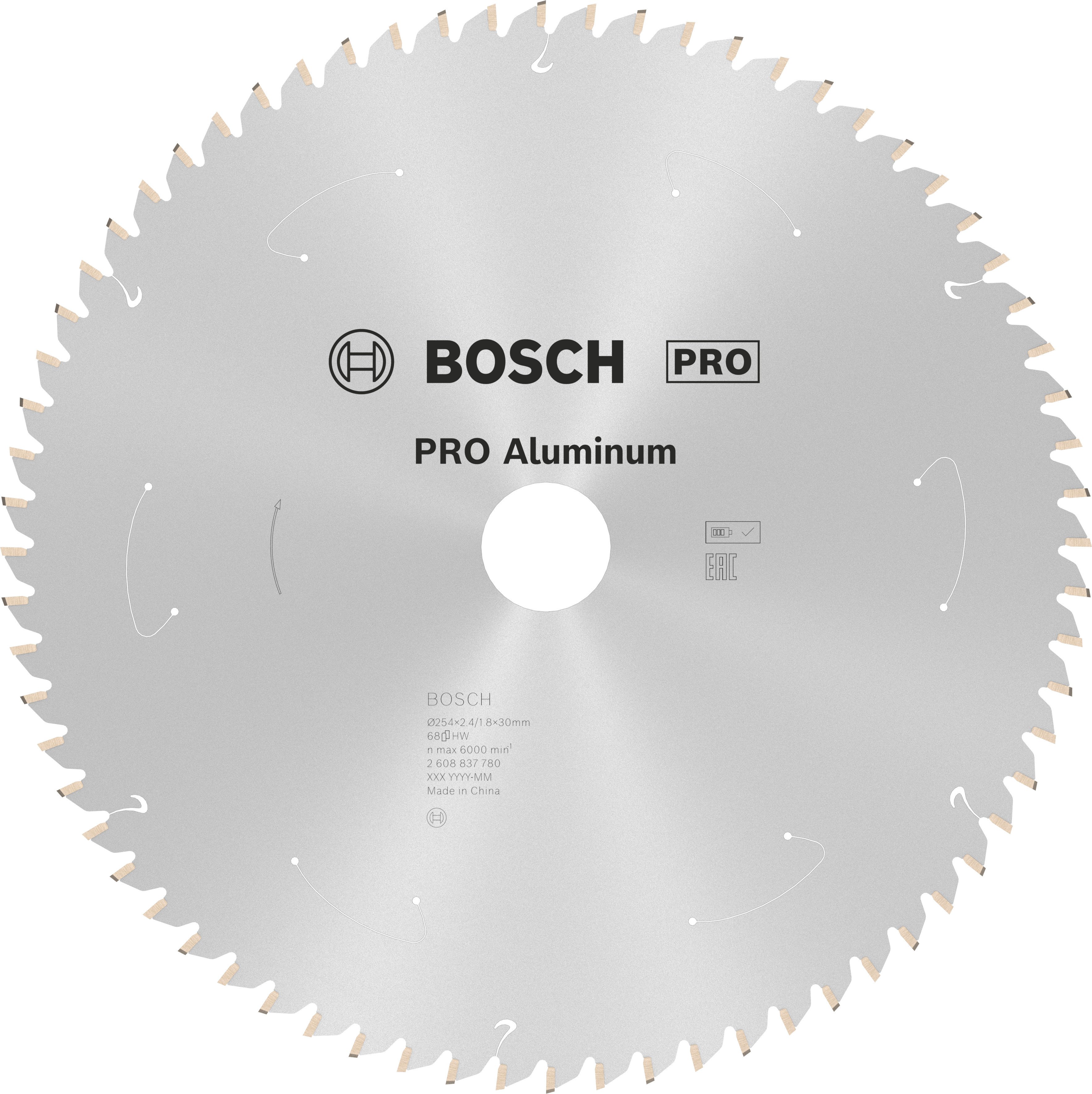 Bosch Accessoires Cirkelzaagblad St Alu 254X30X2.4/1.8X68T - 2608837780