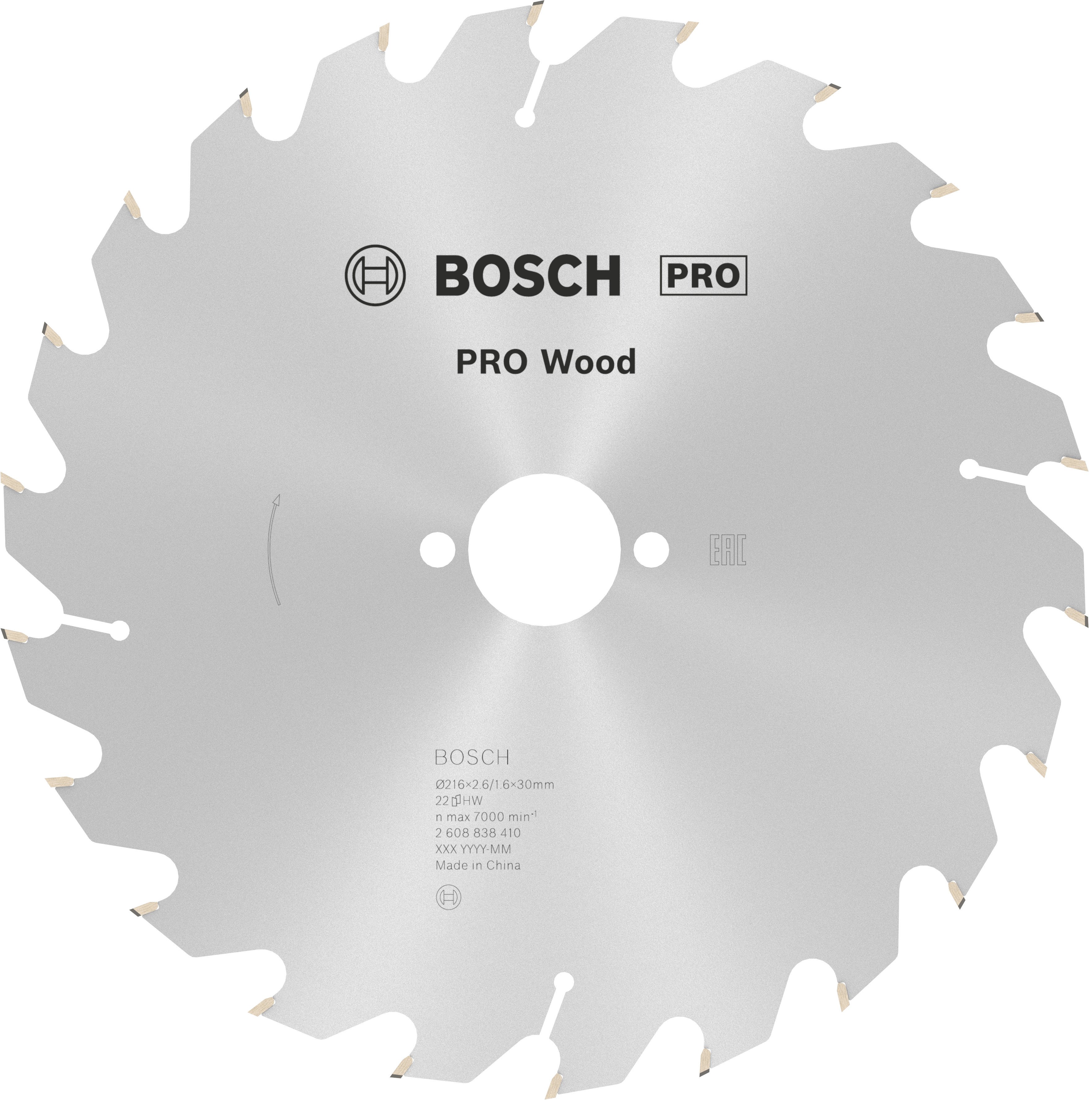 Bosch Accessoires Cirkelzaagblad Opt Wood 216X30X2.6/1.6X22T - 2608838410