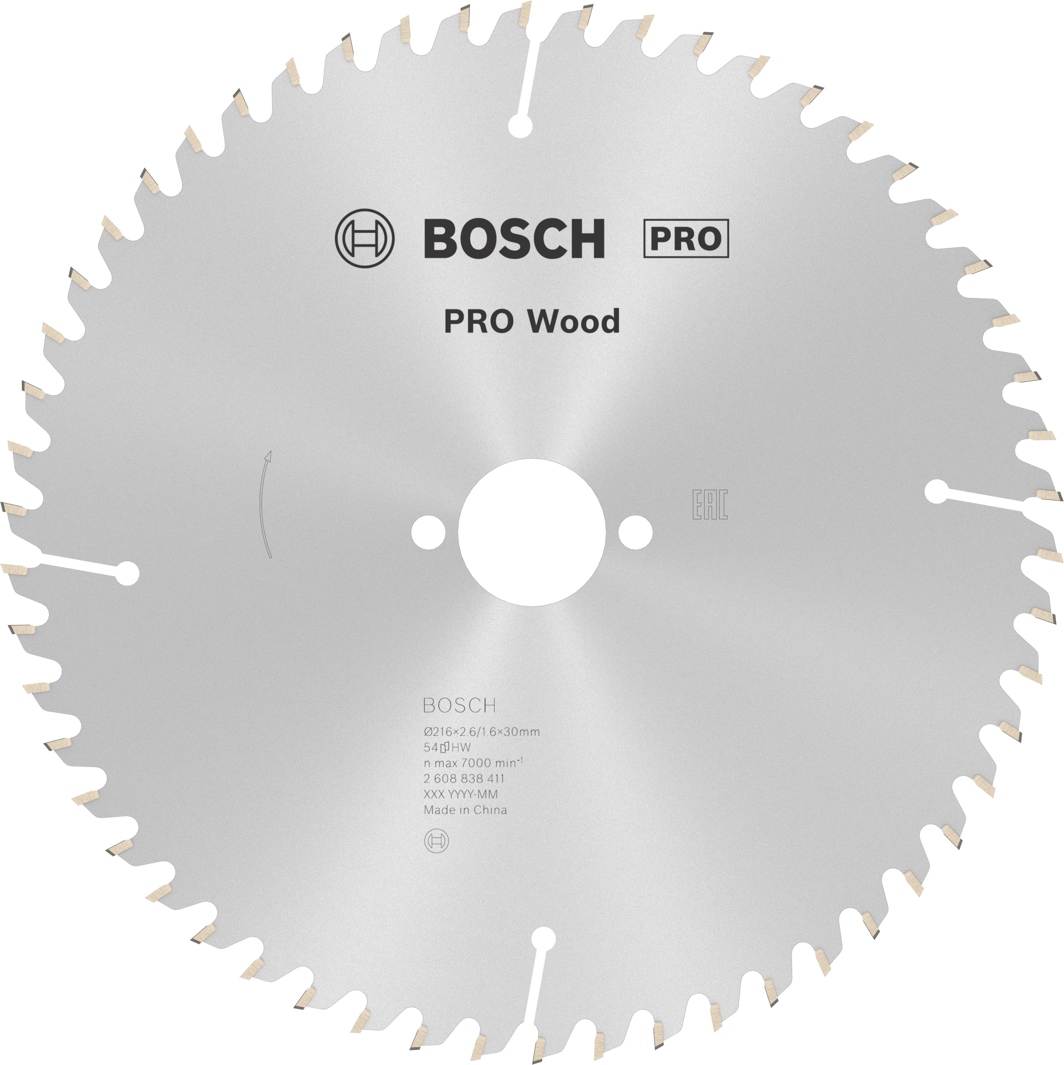 Bosch Accessoires Cirkelzaagblad Opt Wood 216X30X2.6/1.6X54T - 2608838411