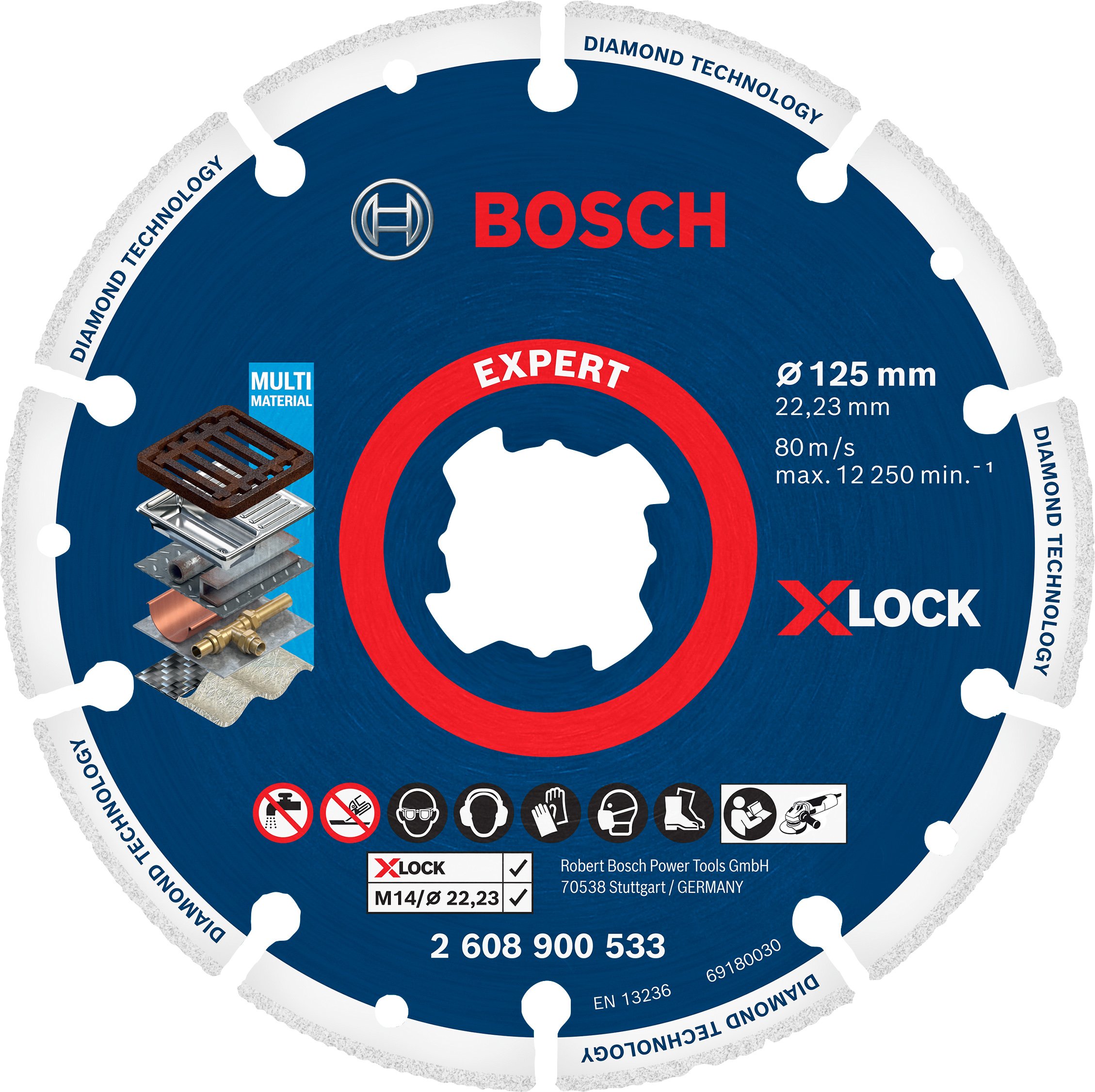Bosch Accessoires X-LOCK | diamantmetaalschijf | 125 x 22,23 mm - 2608900533
