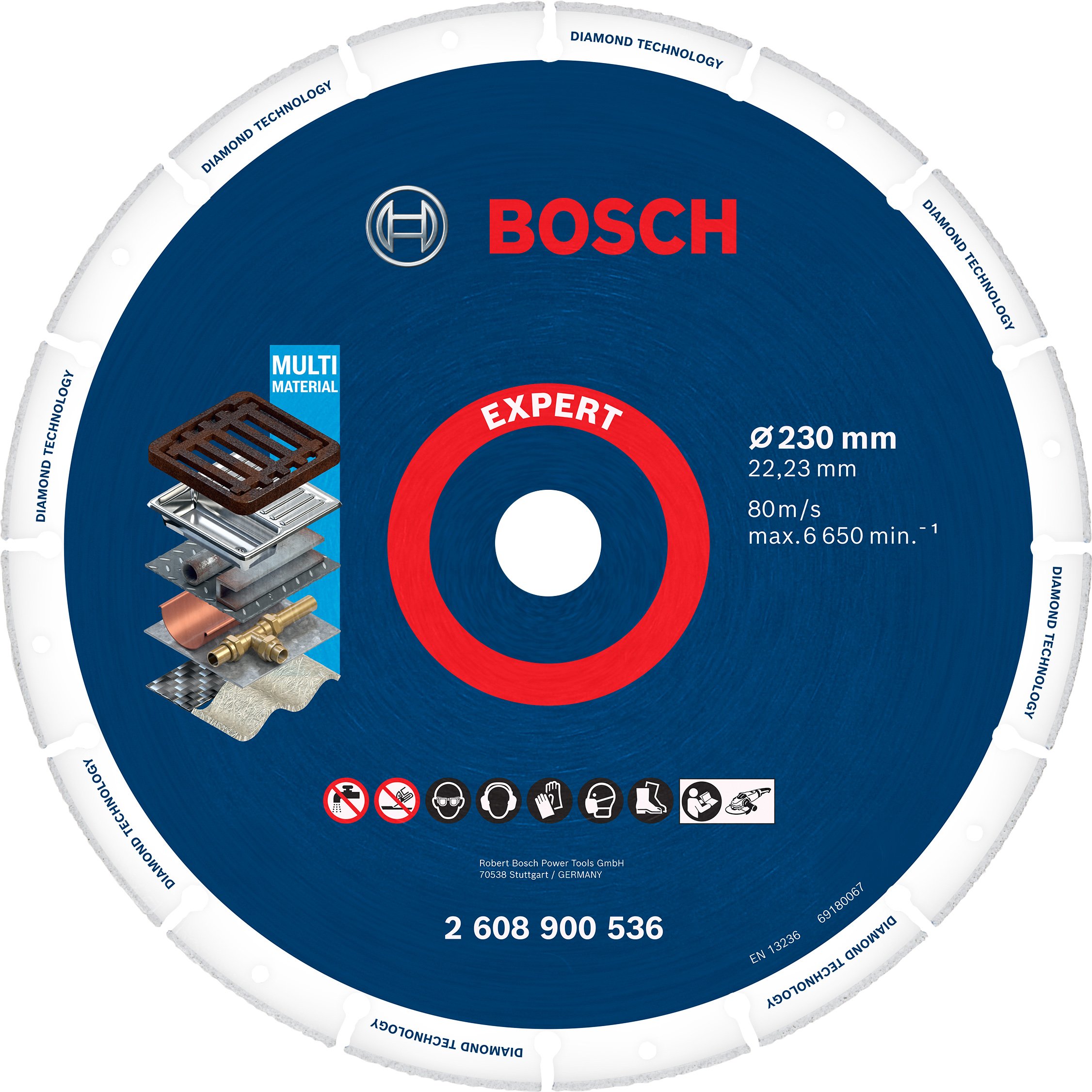 Bosch Accessoires Expert Diamond Metal Wheel grote doorslijpschijf 230 x 22,23 mm - 1 stuk(s) - 2608900536