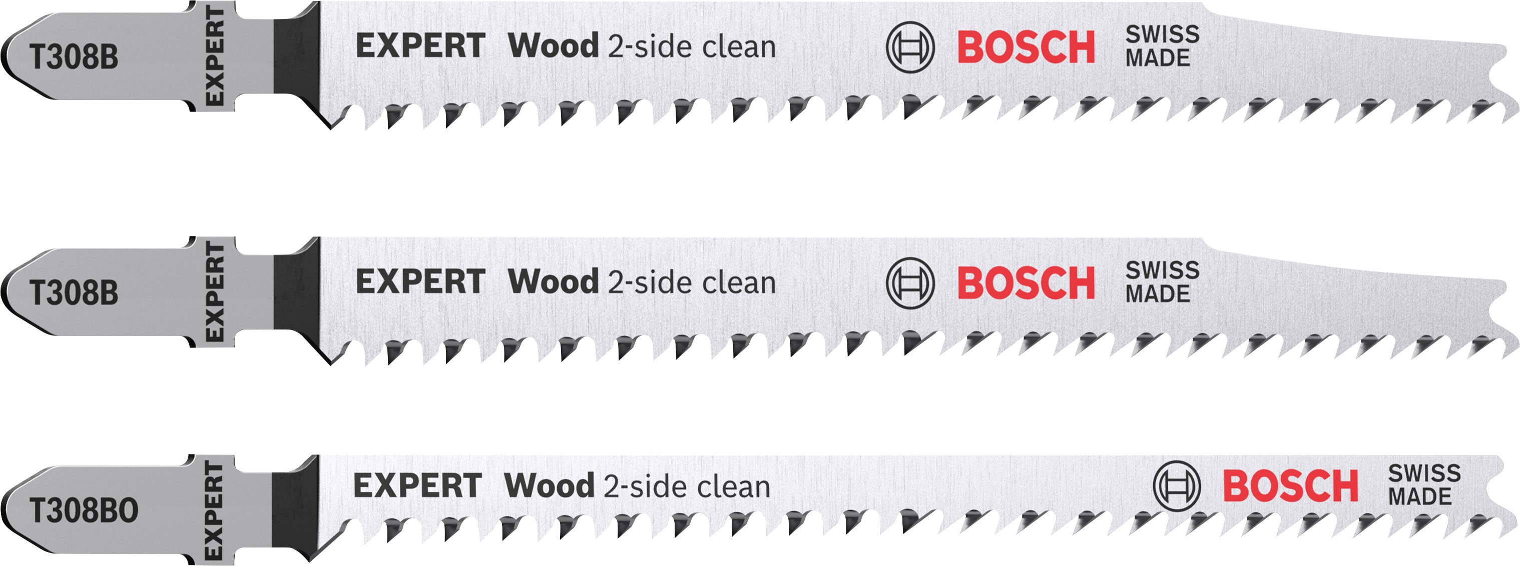 Bosch Accessoires Expert 'Wood 2-side clean' decoupeerzaagbladenset 3-delig - 1 stuk(s) - 2608900559
