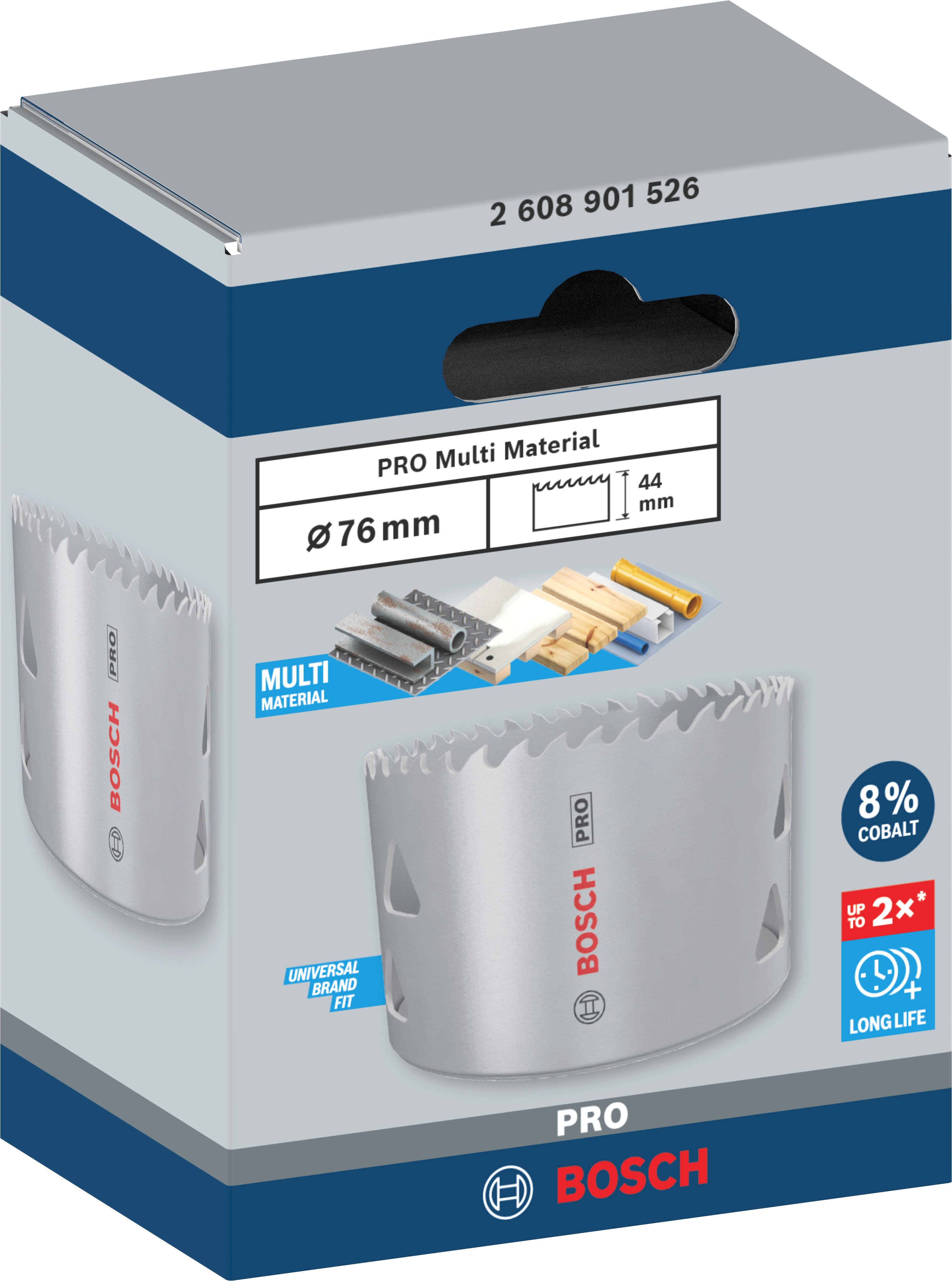 Bosch Accessoires PRO Multi Material gatzaag | 76 mm | met schroefdraad - 2608901526