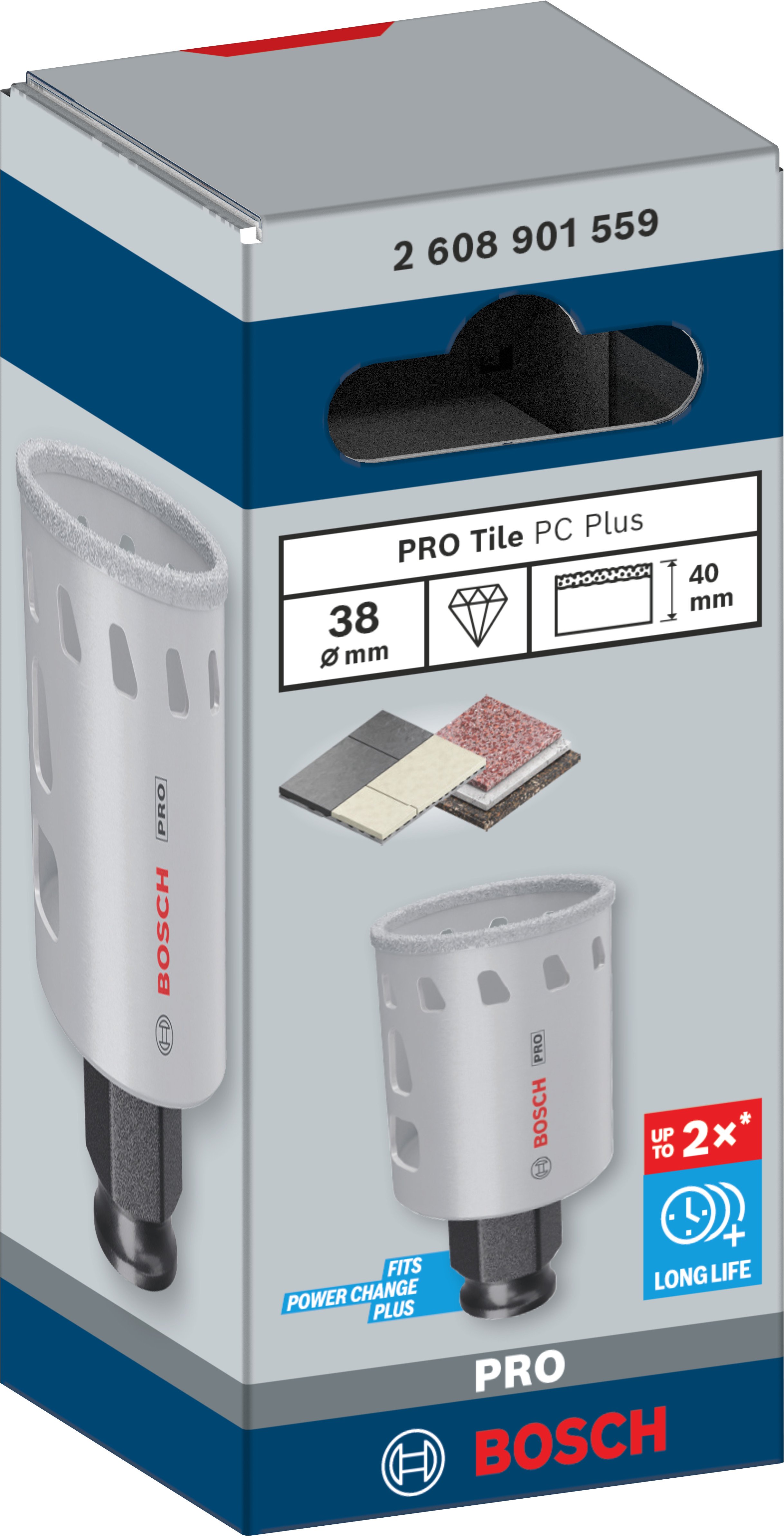 Bosch Accessoires PRO Tile PC Plus gatzaag | 38 mm | HS - 2608901559