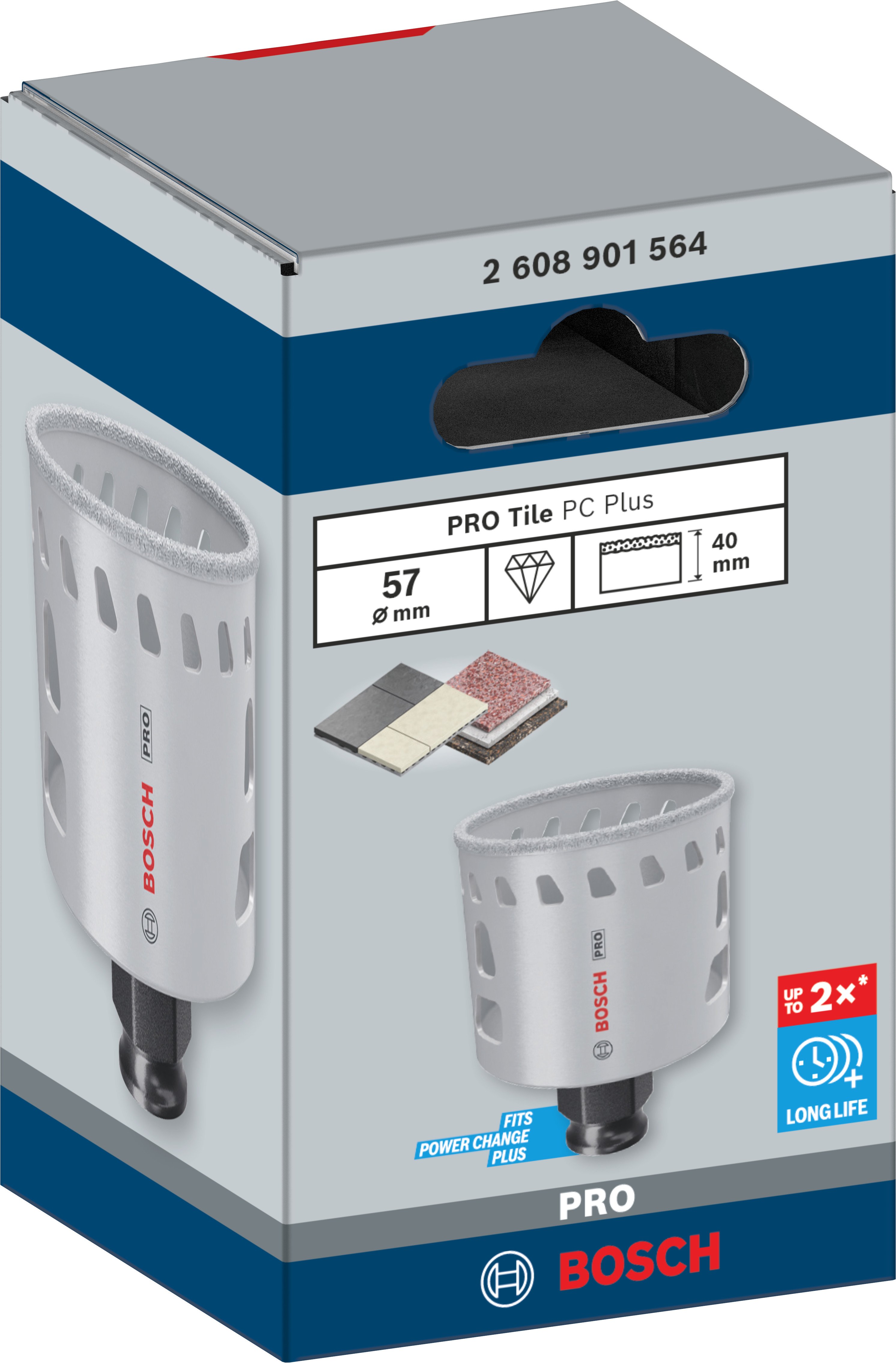Bosch Accessoires PRO Tile PC Plus gatzaag | 57 mm | HS - 2608901564