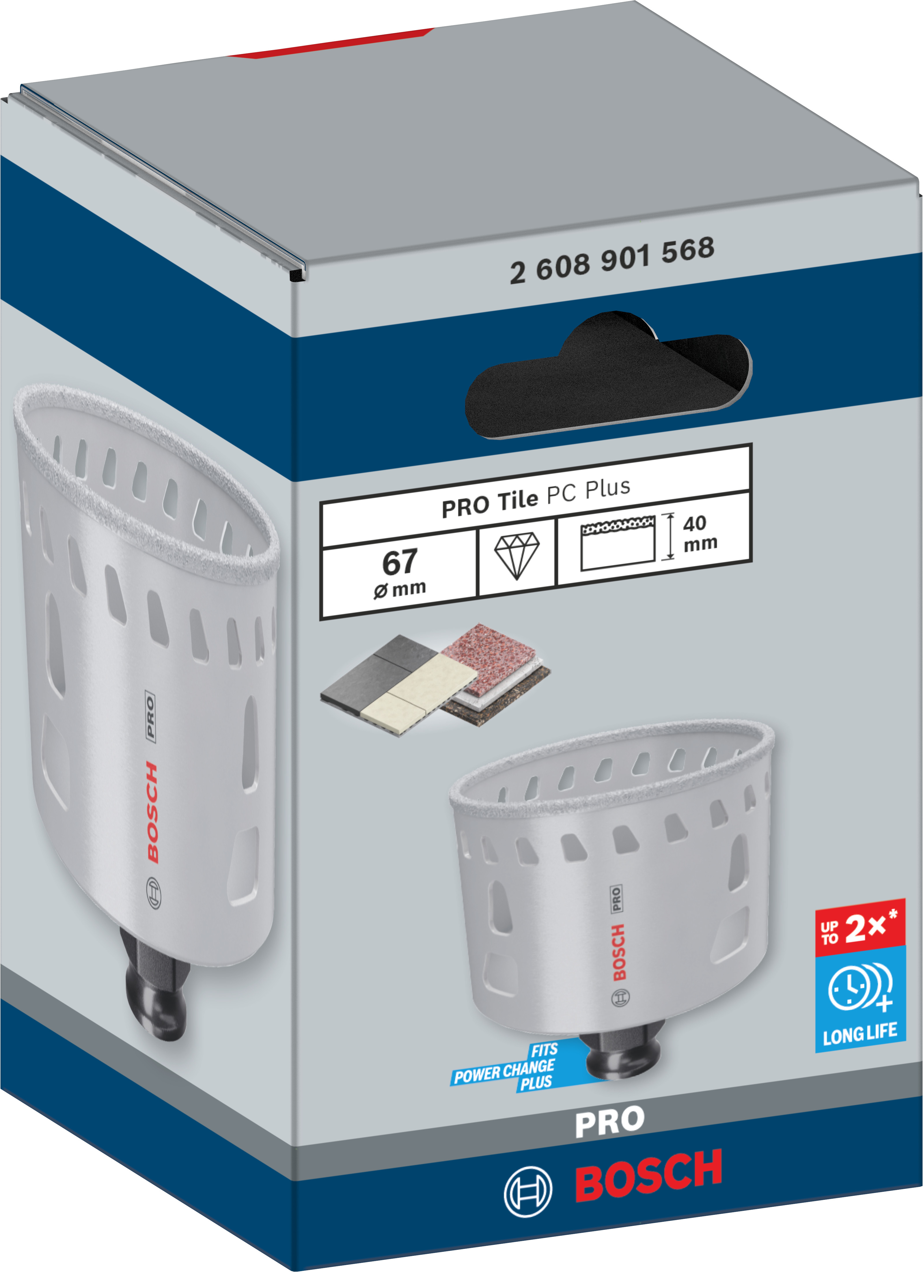 Bosch Accessoires PRO Tile PC Plus gatzaag | 67 mm | HS - 2608901568