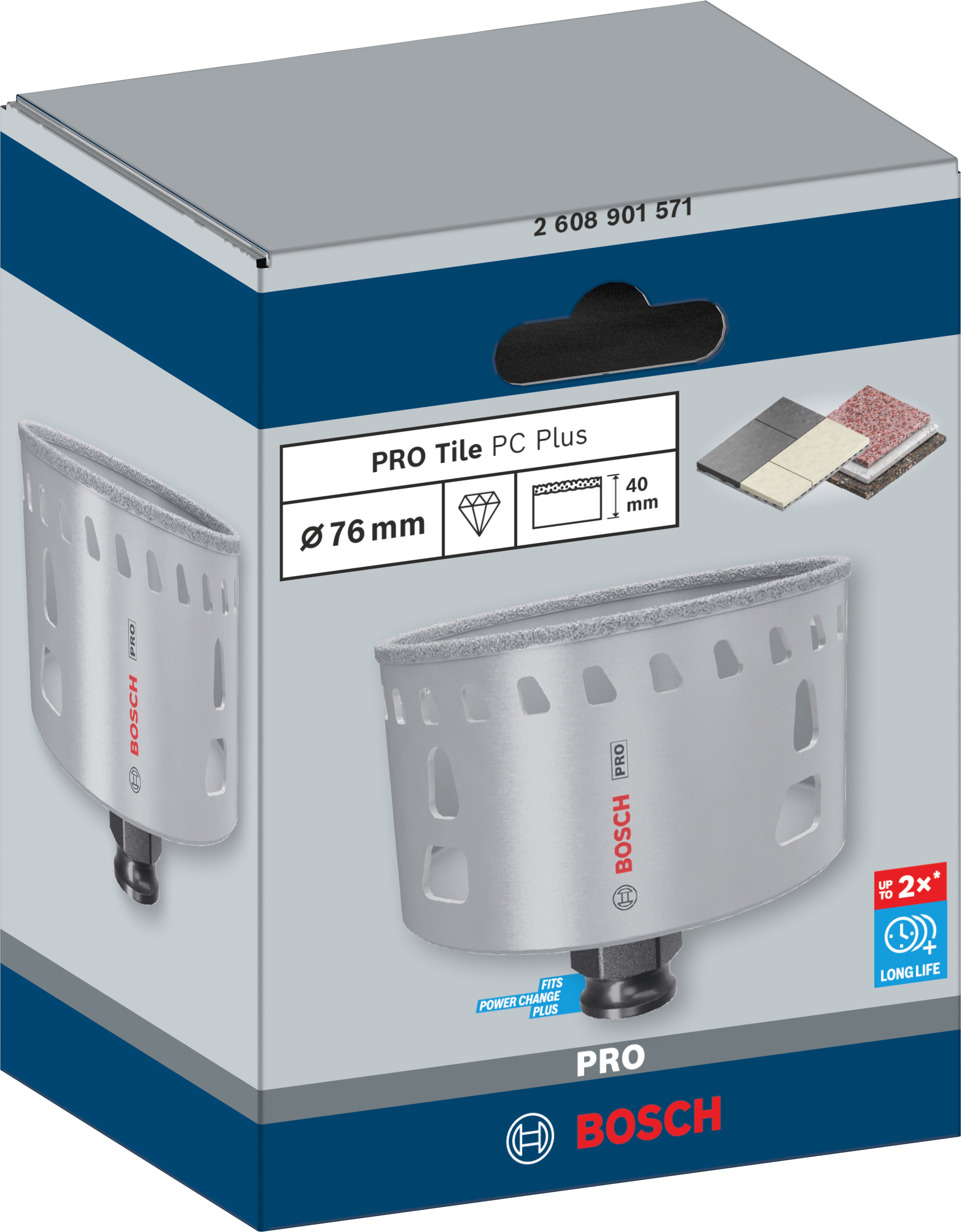 Bosch Accessoires PRO Tile PC Plus gatzaag | 76 mm | HS - 2608901571