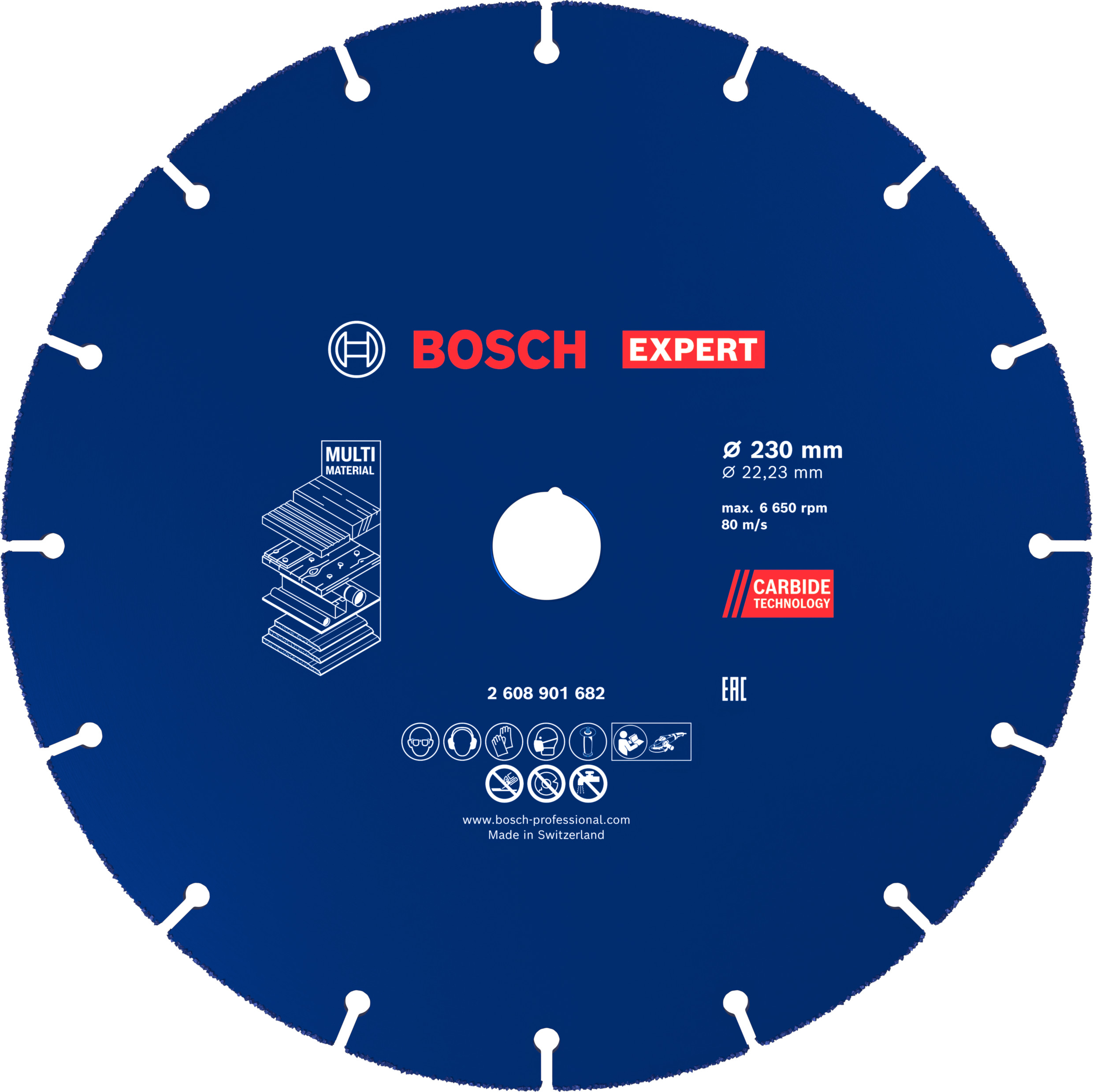 Bosch Accessoires EXPERT X-LOCK Doorslijpschijf Carbide Multi Wheel 230mm - 2608901682