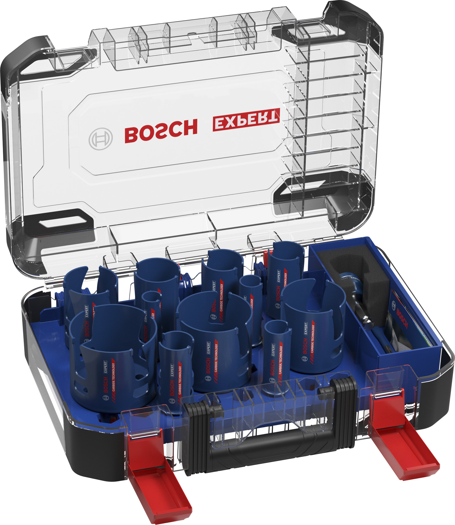 Bosch Accessoires EXPERT Construction Material Power Change Plus Gatzagenset | 20; 22; 25; 32; 35; 40; 44; 51; 60; 68; 76 x 60 mm | 15-delig -
