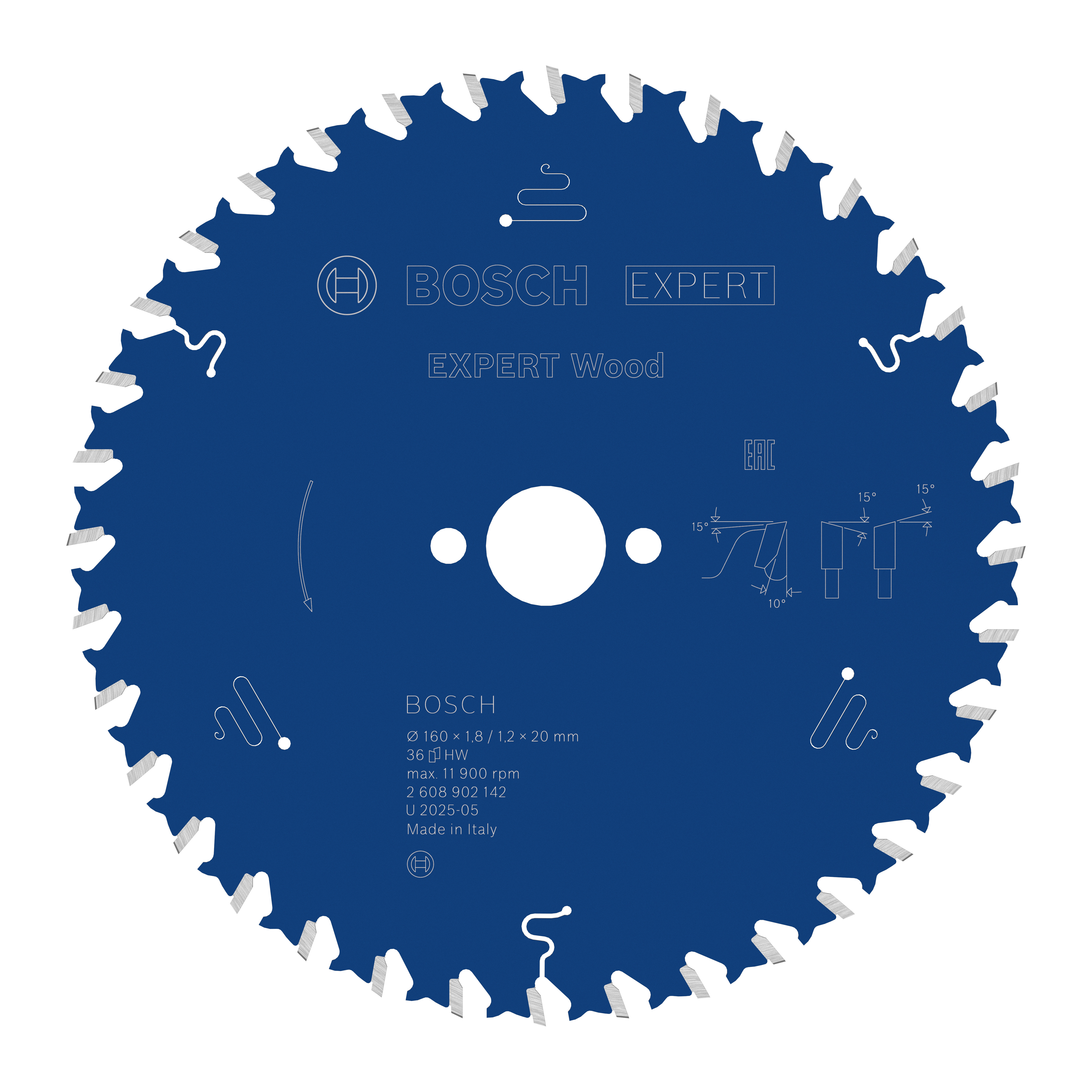 Bosch Accessoires EXPERT Wood Cirkelzaagblad | 160 x 1,8/1,2 x 20 mm | T36 - 2608902142