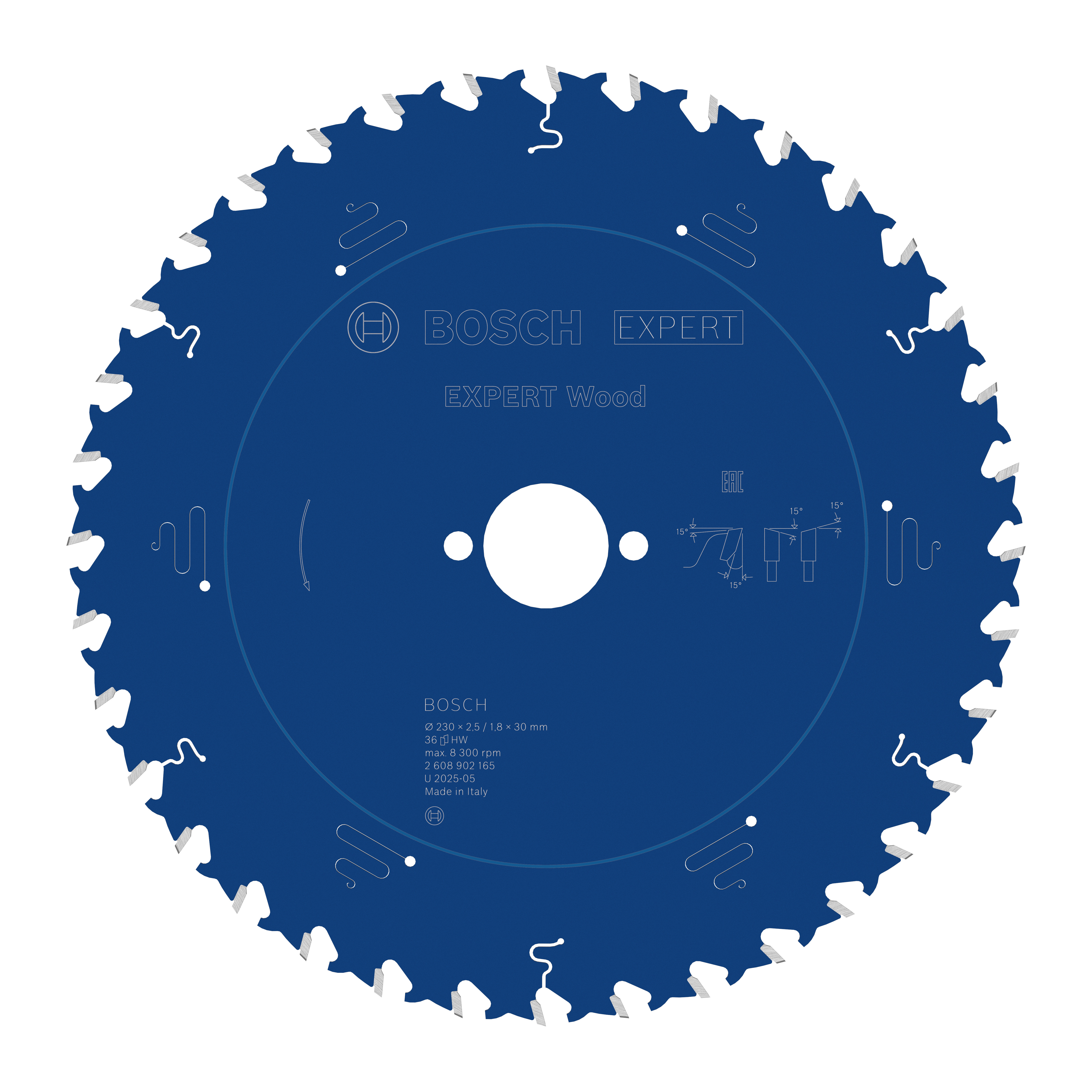 Bosch Accessoires EXPERT Wood Cirkelzaagblad | 230 x 2,5/1,8 x 30 mm | T36 - 2608902165
