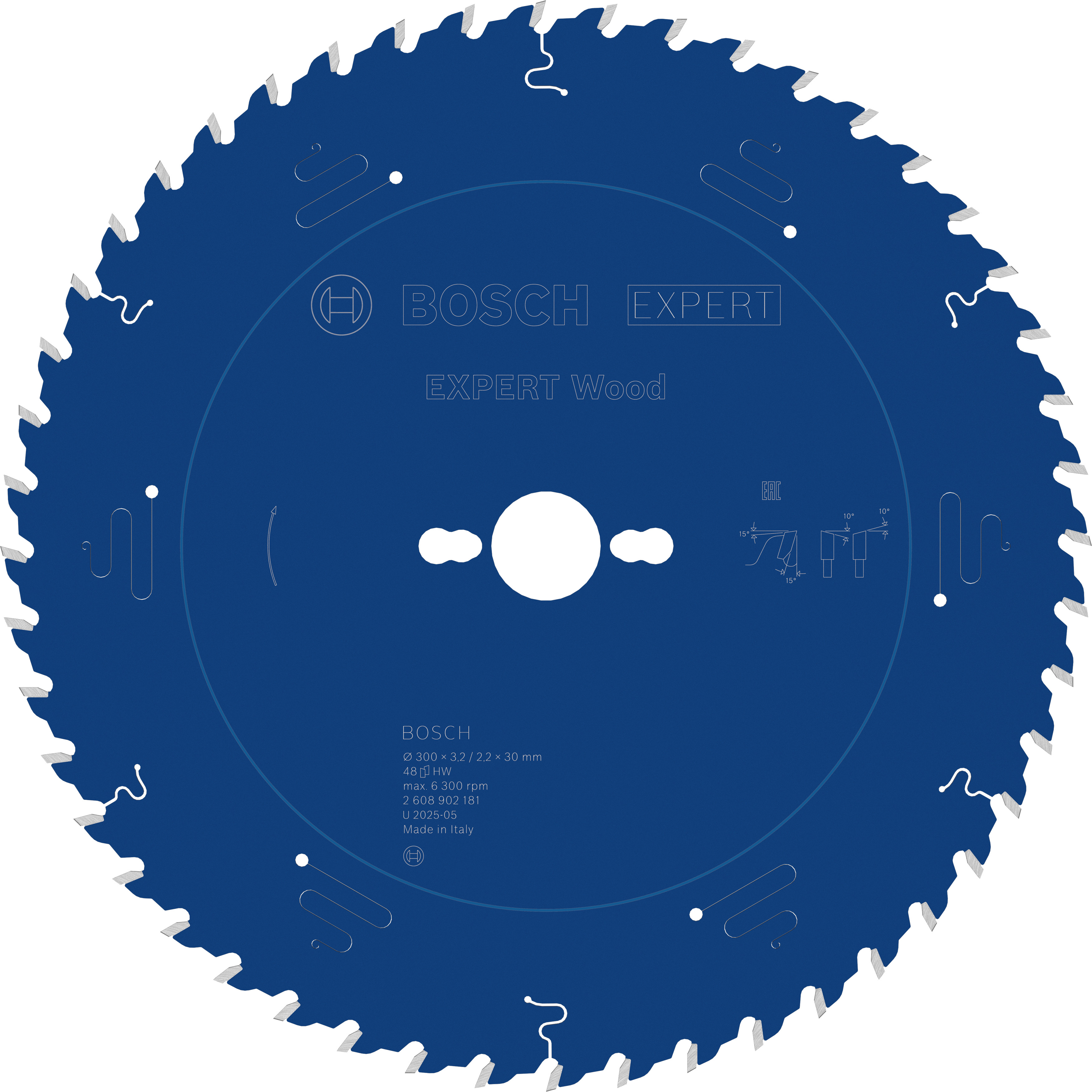 Bosch Accessoires EXPERT Wood Cirkelzaagblad | 300 x 3,2/2,2 x 30 mm | T48 - 2608902181