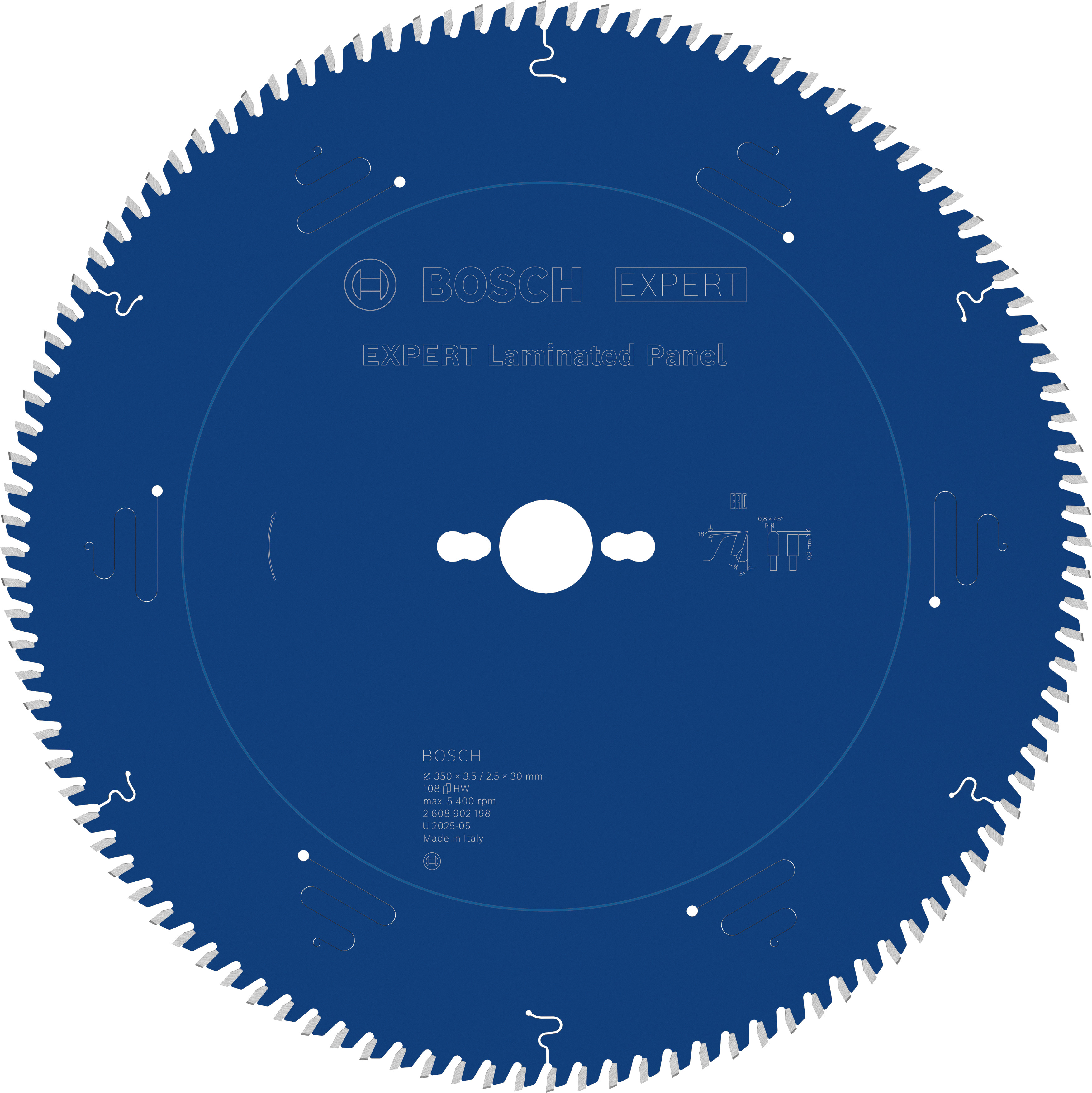 Bosch Accessoires EXPERT Laminated Panel-Cirkelzaagblad | 350 x 3,5/2,5 x 30 mm | T108 - 2608902198