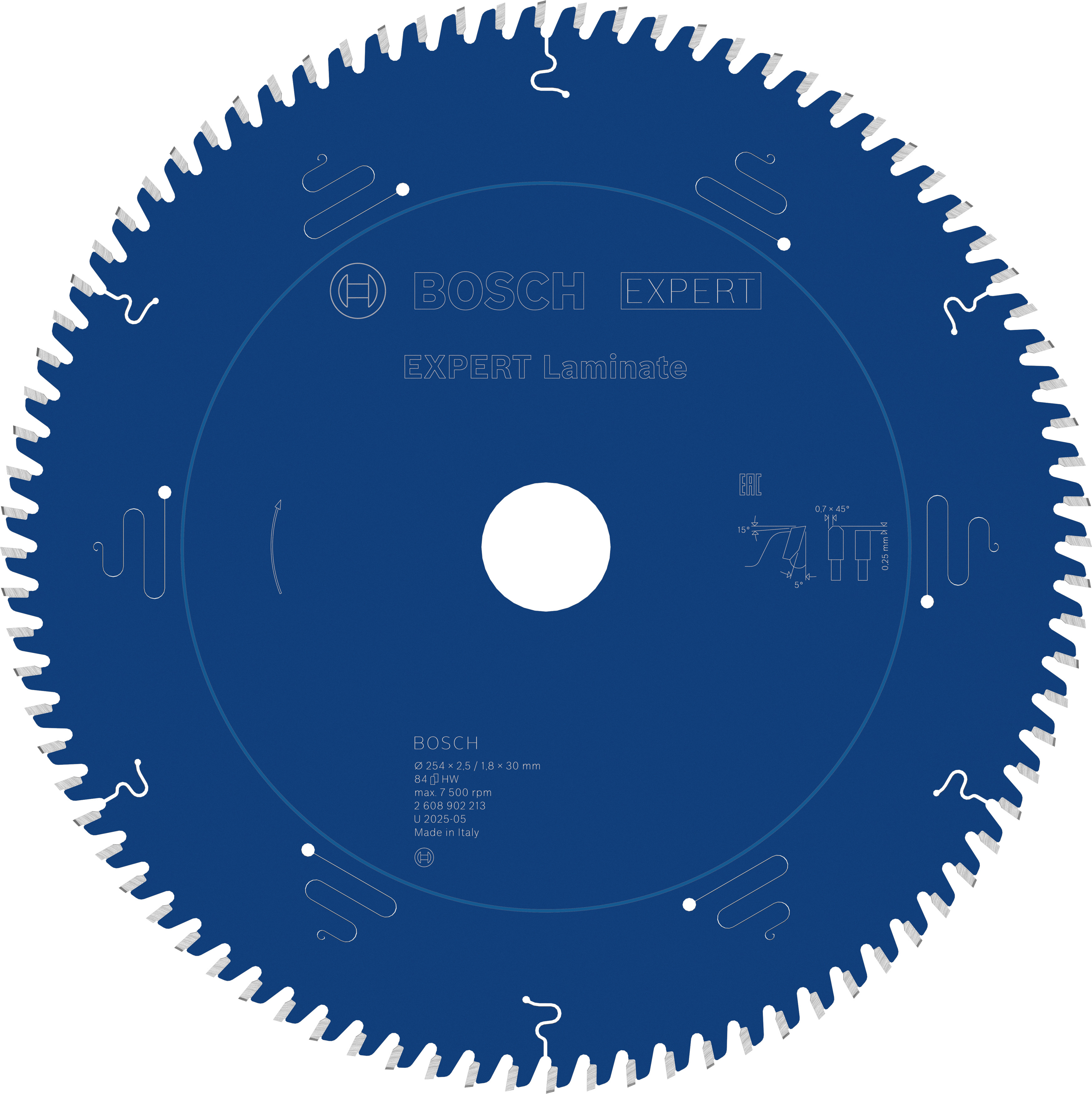 Bosch Accessoires EXPERT Laminate Cirkelzaagblad | 254 x 2,5/1,8 x 30 mm | T84 - 2608902213