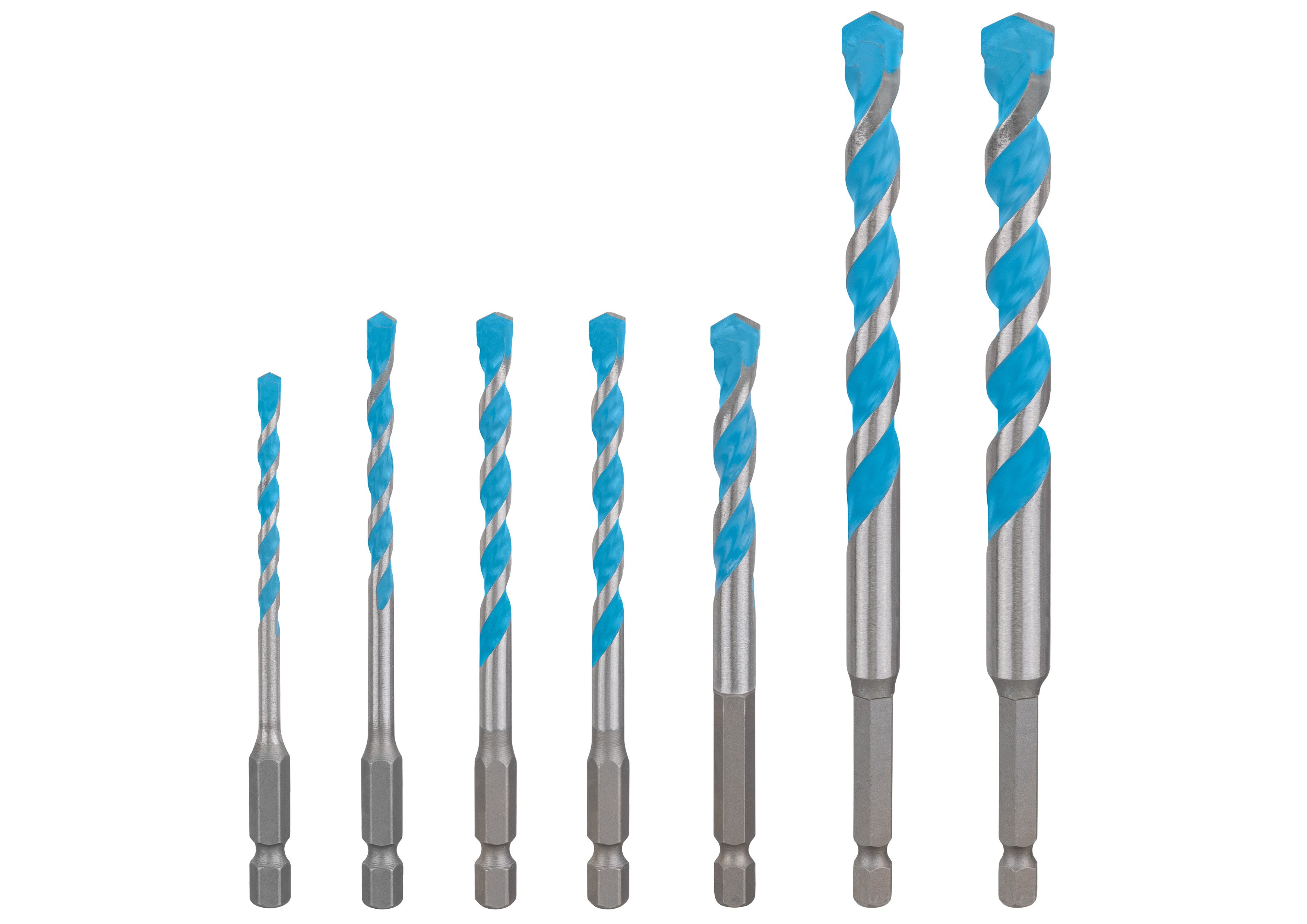 Bosch Accessoires 7-delige set Universeelboor HEX-9 MultiConstruction 4/5/6/8/10/12 - 2608902370