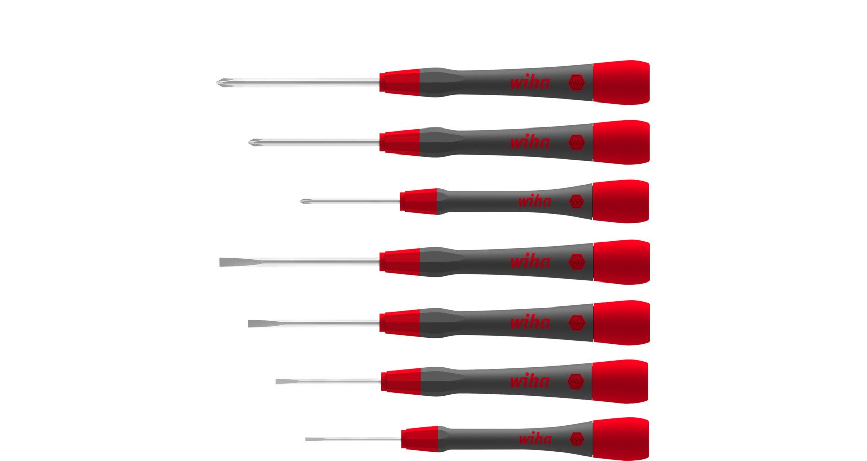 Wiha Set precisieschroevendraaiers | 7-delig | sleuf/PH | 1 stuk - 42991 - 42991