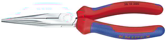Knipex Platspitse tang met zijsnijder verchroomd 200 mm - 2615200