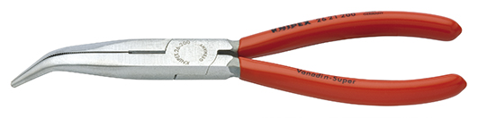 Knipex Platspitse tang met zijsnijder zwart geatramenteerd 200 mm - 2621200