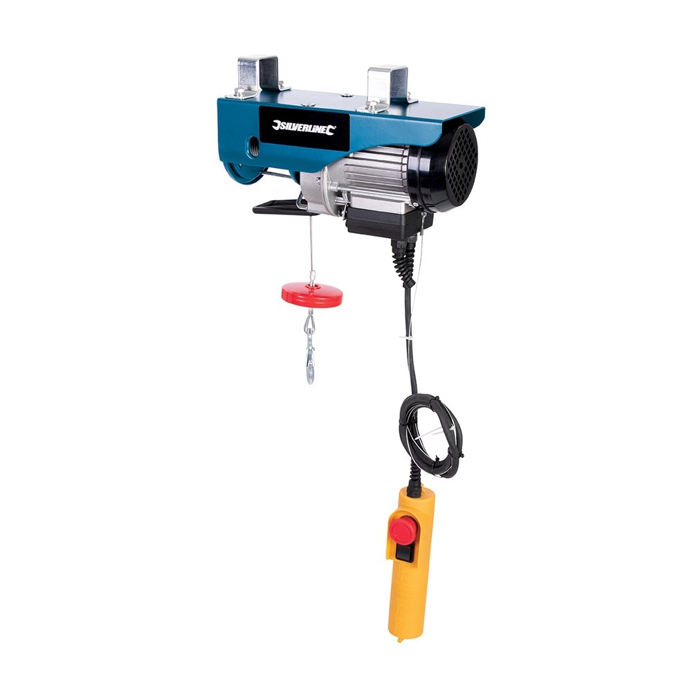Silverline Elektrische Takel / Lier, 250 Kilo - 500 Watt. - 12 meter Kabel