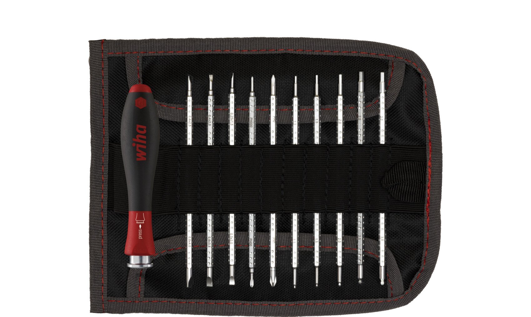 Wiha 269T11 Schroevendraaier met wisselschachtenset SYSTEM 4 assorti 12-delig incl. roletui - 00610