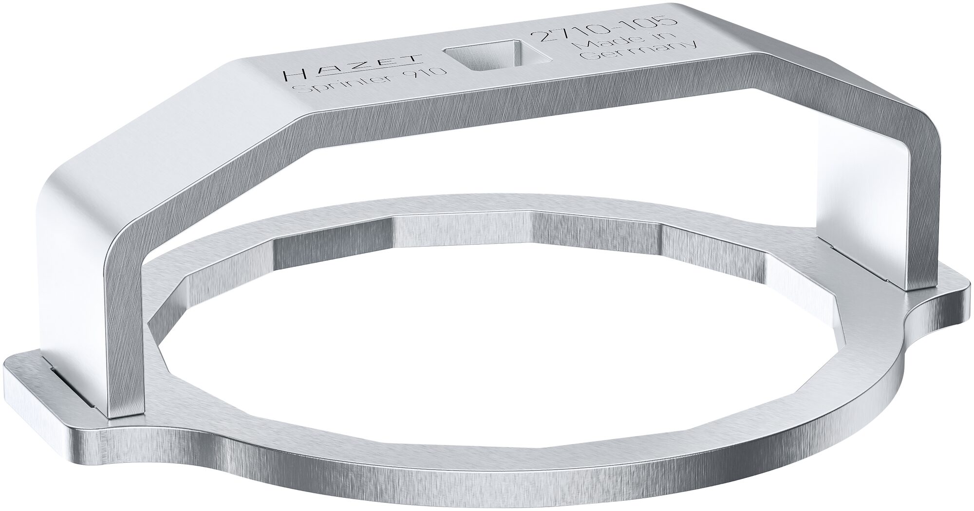 HAZET Gereedschap veerpoot-bevestigingsmoer 2710-105 · 1/2 inch (12,5 mm) vierkant hol · Buiten-16-kant-profiel · SW 106 mm
